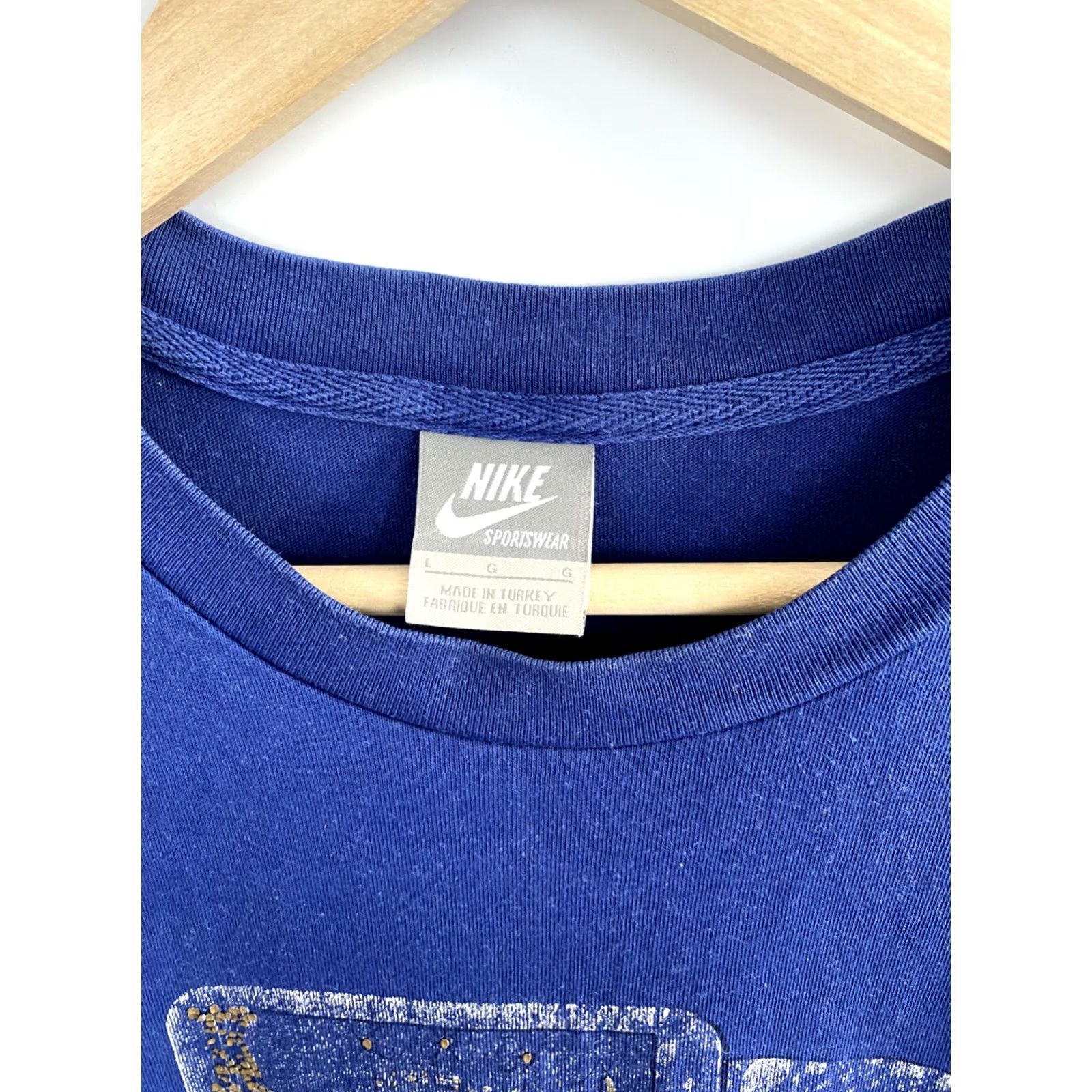 Nike VINTAGE Nike Cards King retro T-Shirt L Blue Mens 90s Size US L / EU 52-54 / 3 - 7 Thumbnail