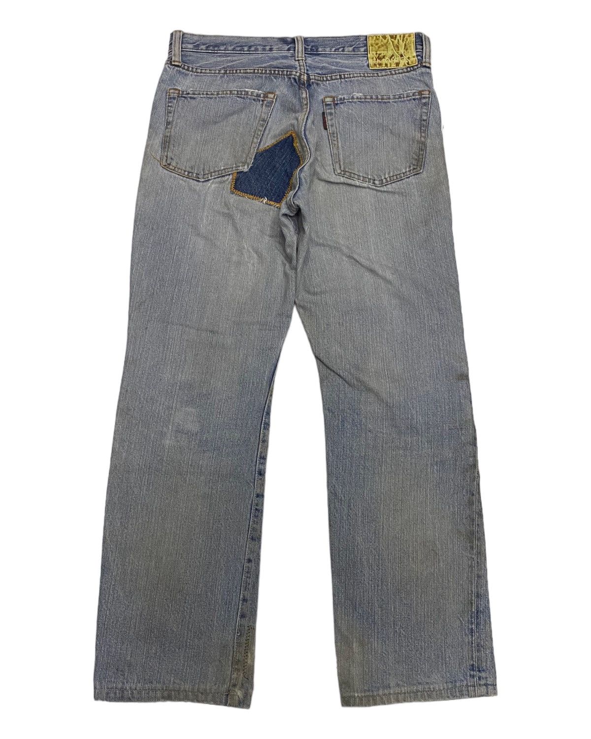 If Six Was Nine 🔥VINTAGE PATCHWORK DISTRESSED DENIM JEANS JOHN BULL KAPITAL Size US 30 / EU 46 - 3 Thumbnail