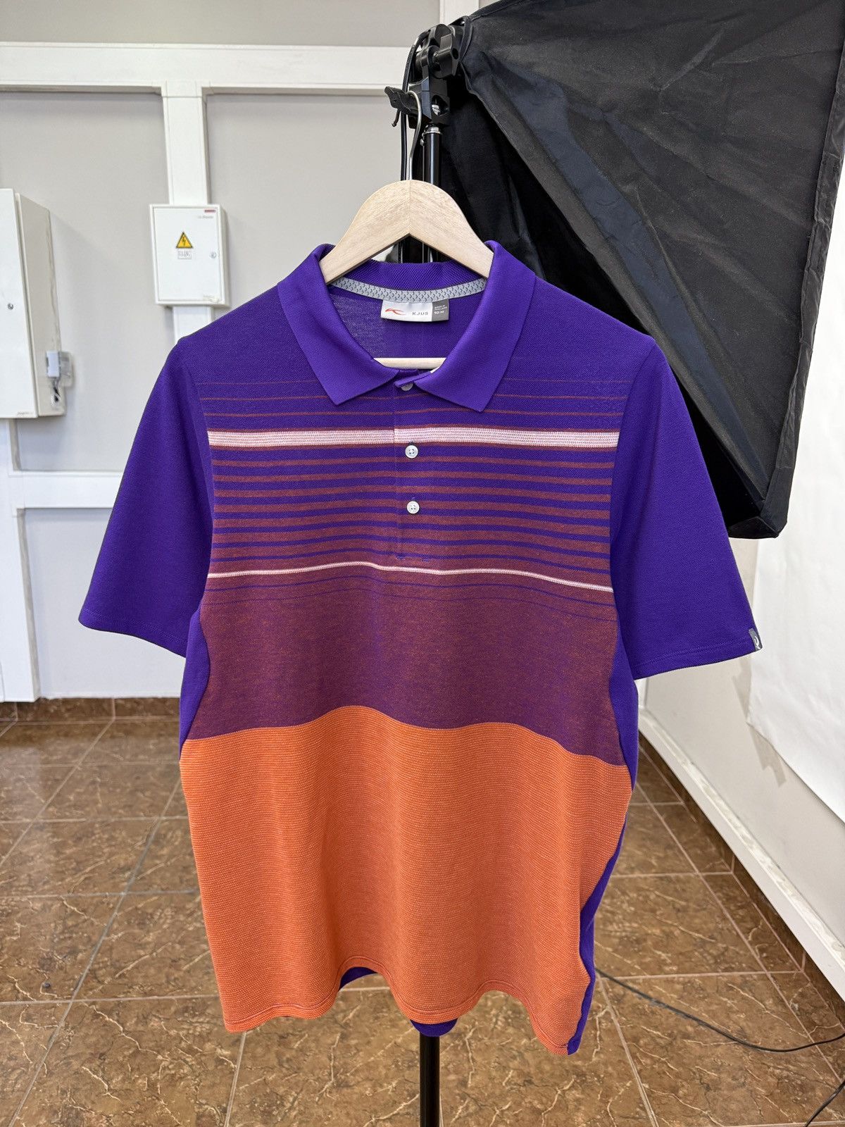 KJUS 🇨🇭 Kjus Stevie Striped Golf Polo T-Shirt Premium Luxury Size US M / EU 48-50 / 2 - 1 Thumbnail