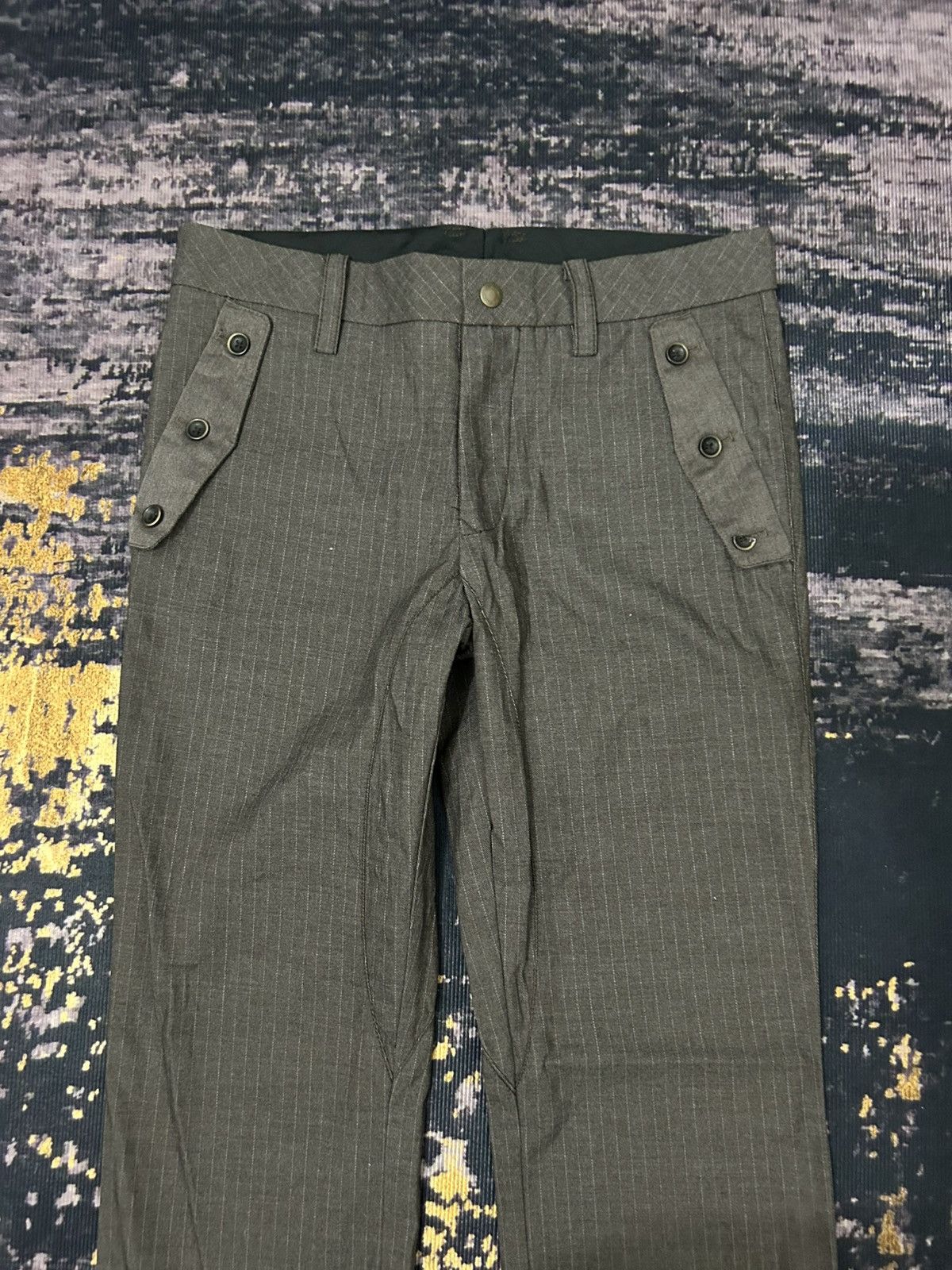 Tete Homme Herringbone Tete Homme Issey Miyake Bottom Button Pants Size US 32 / EU 48 - 3 Thumbnail