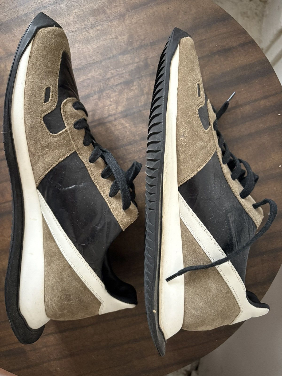 Rick Owens Rick Owens Leather and Suede Runners Size US 11 / EU 44 - 6 Thumbnail