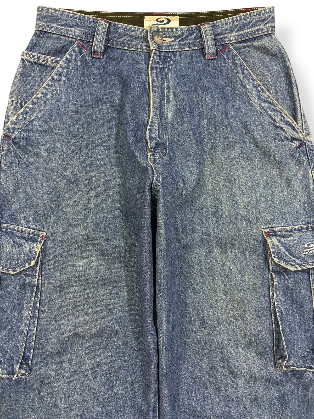JNCO Vintage Y2K Japanese Brand Piko Baggy Cargo Jeans Size US 29 - 4 Thumbnail