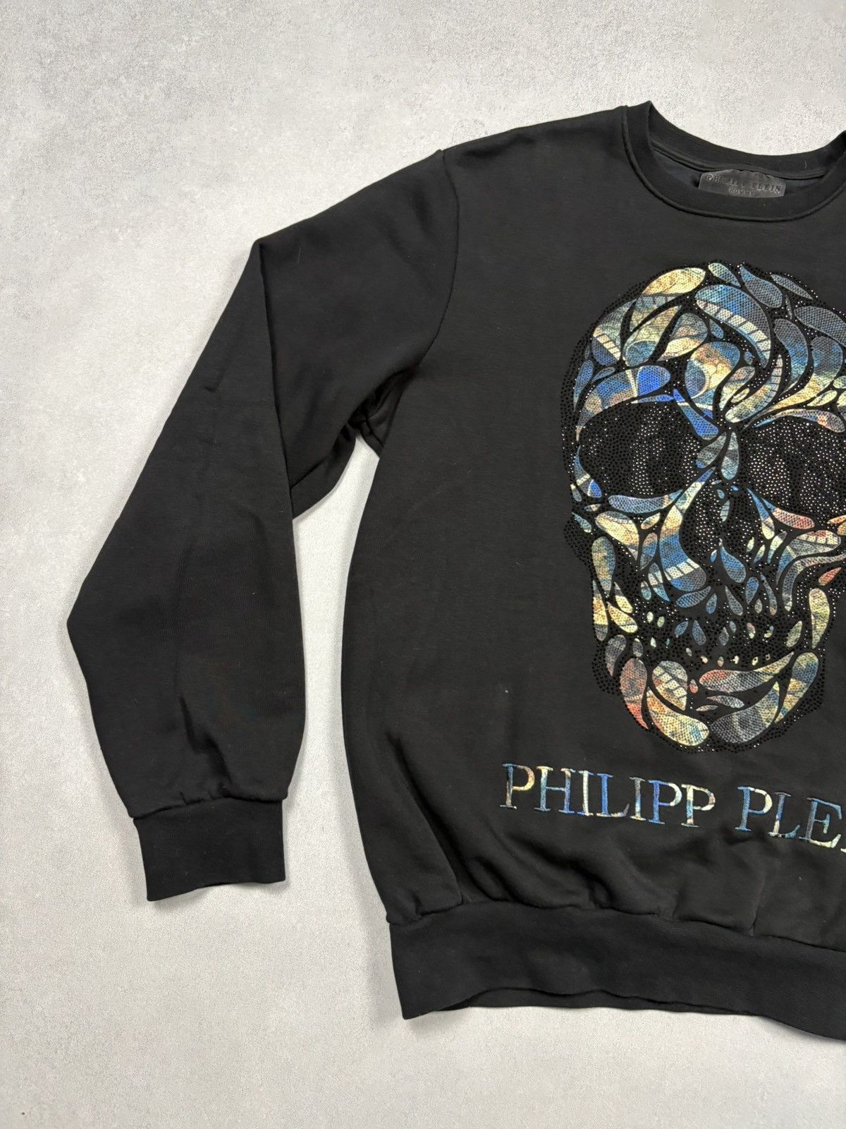 Philipp Plein Philipp Plein Skull Crystal Logo Sweatshirt Black Size L Size US L / EU 52-54 / 3 - 3 Thumbnail