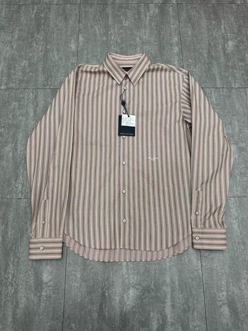 Louis Vuitton Louis Vuitton 26 New Louis Vuitton Striped Long Sleeve Shi Size US XL / EU 56 / 4 - 1 Thumbnail