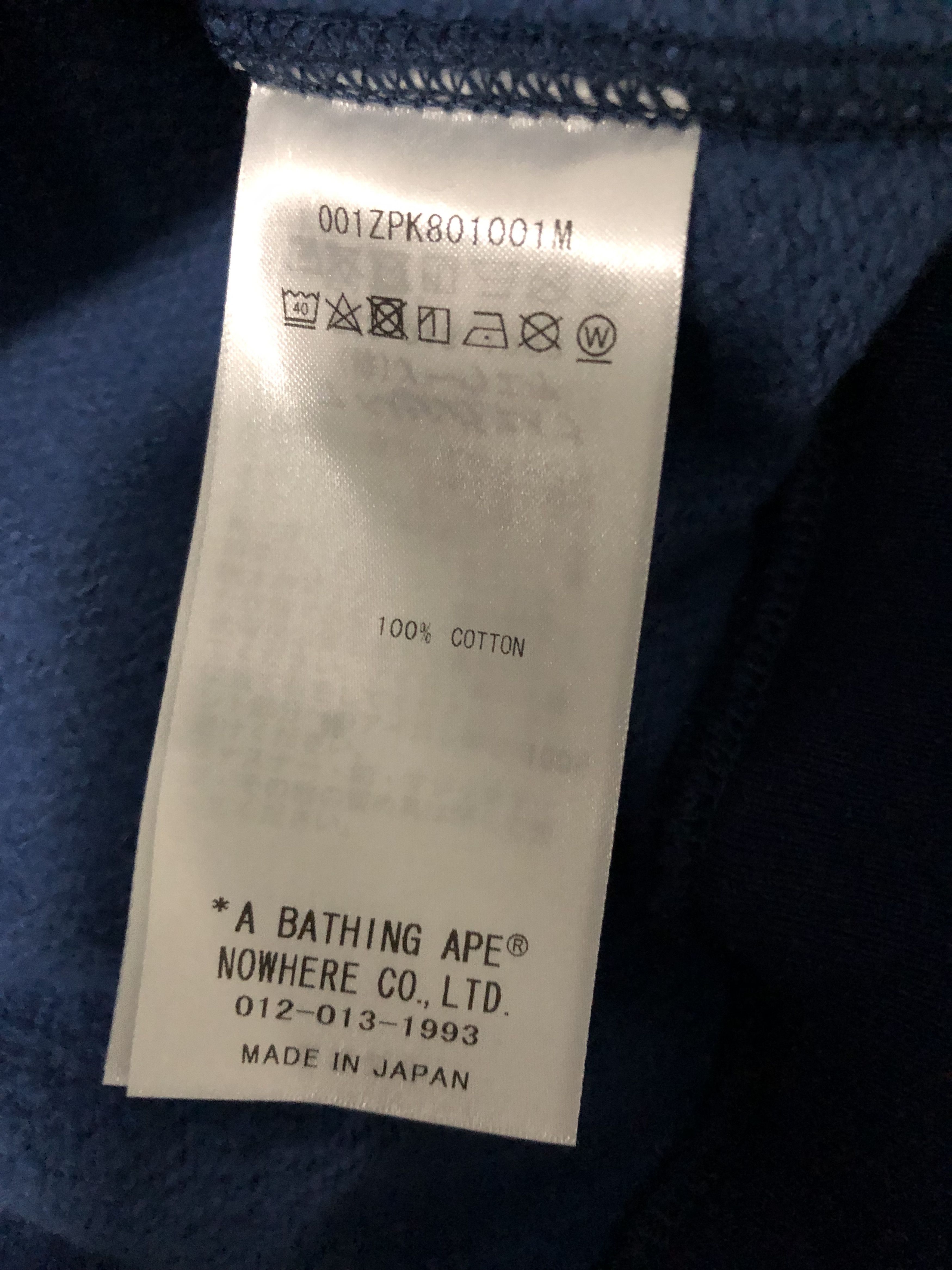 Bape Bape Color Camo Seperate Shark Hoodie Full Zip Blue - Large Size US L / EU 52-54 / 3 - 10 Thumbnail