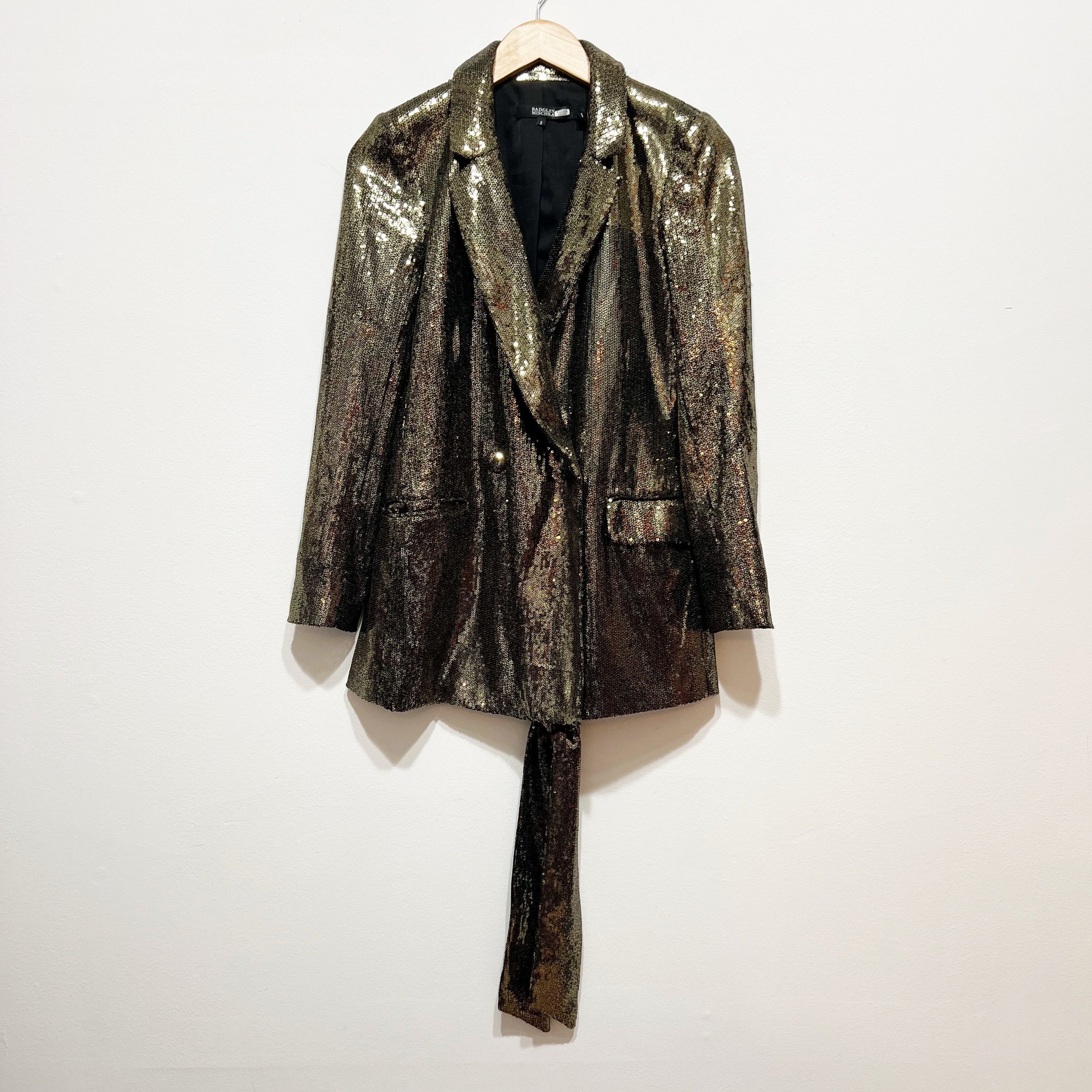 Badgley Mischka Gold Sequin Sparkle