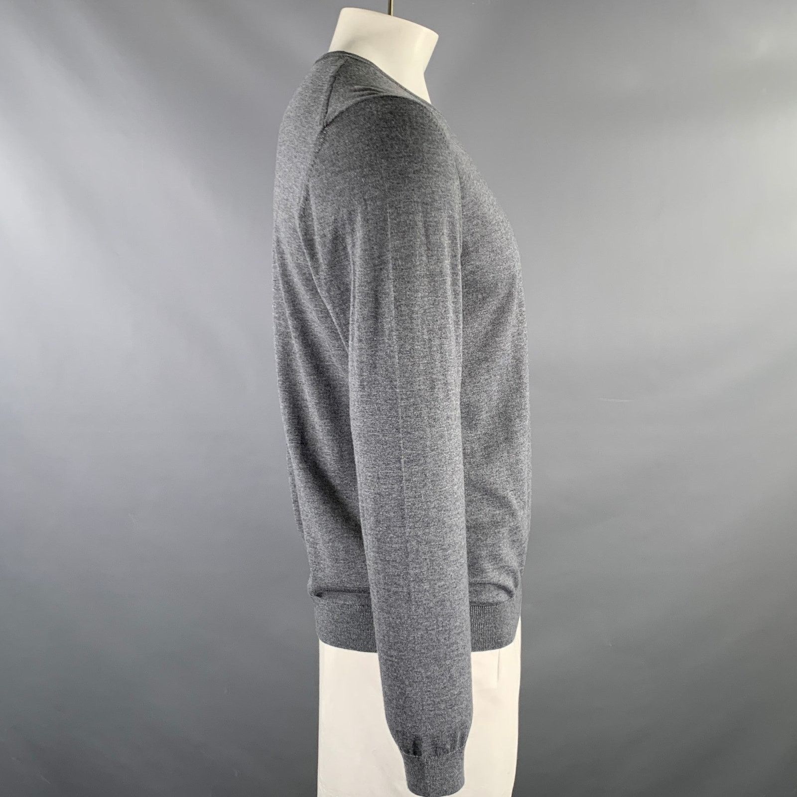 Hugo Boss HUGO BOSS Size XL Grey Knitted Wool Crew-Neck Pullover Size US XL / EU 56 / 4 - 2 Thumbnail