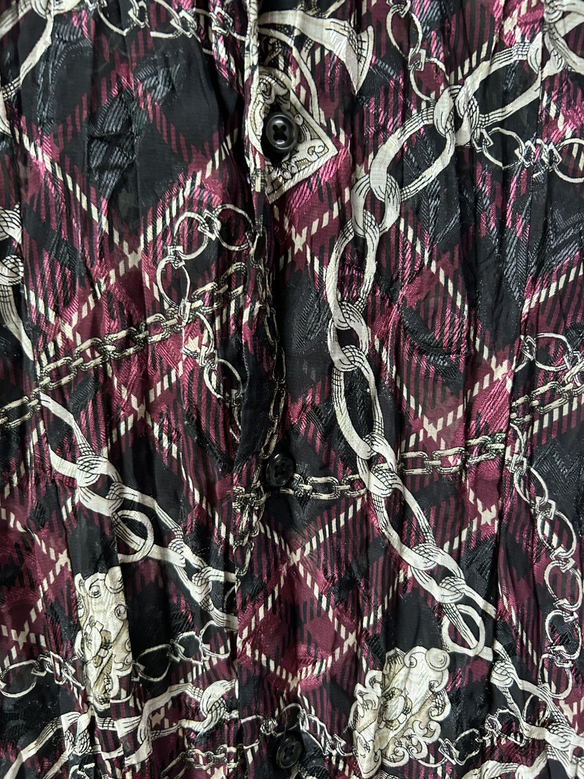Tornado Mart Archive Baroque Chain Print Crinkle Shirt Size US L / EU 52-54 / 3 - 14 Thumbnail