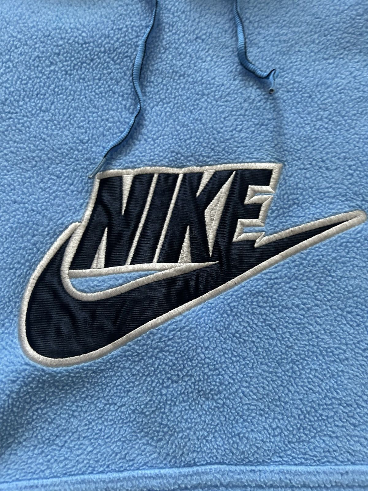 Nike Vintage Nike Fleece Hoodie UNC Spellout Size US M / EU 48-50 / 2 - 2 Thumbnail