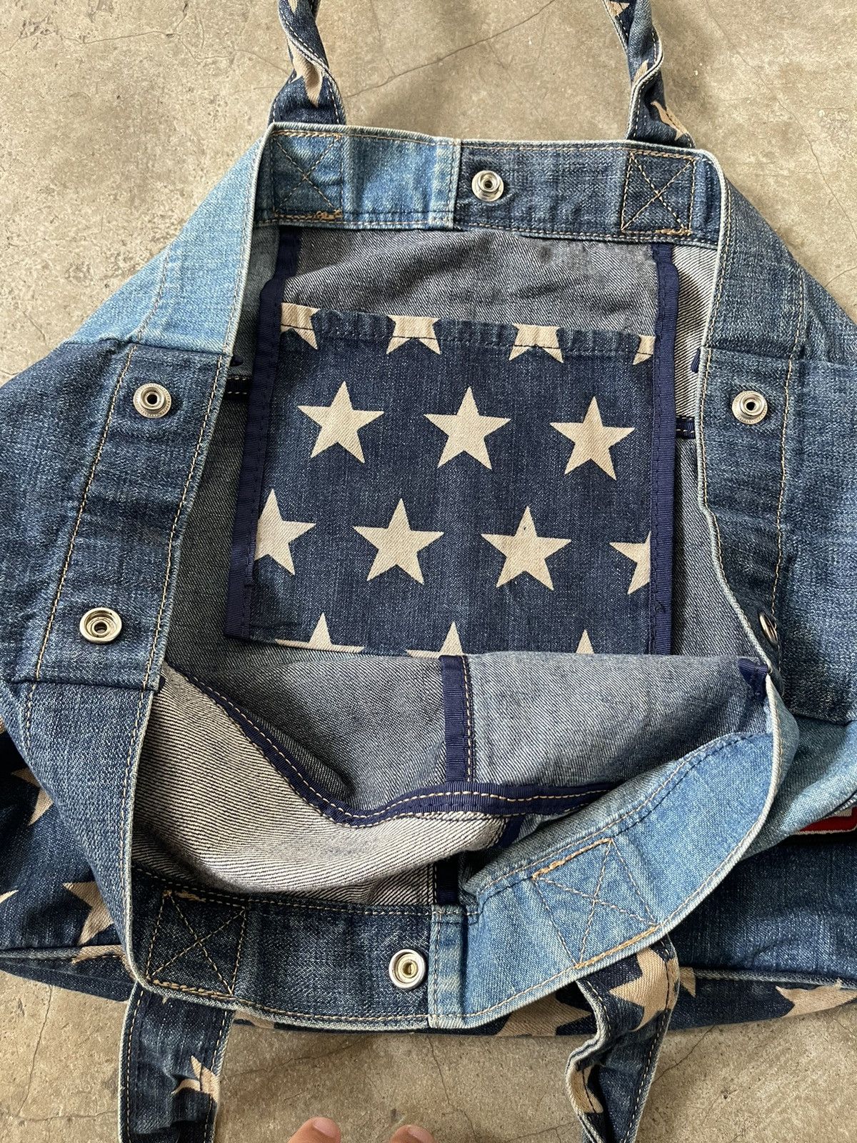 Hysteric Glamour Hysteric Glamour Denim Patchwork Tote Bag Size ONE SIZE - 5 Thumbnail