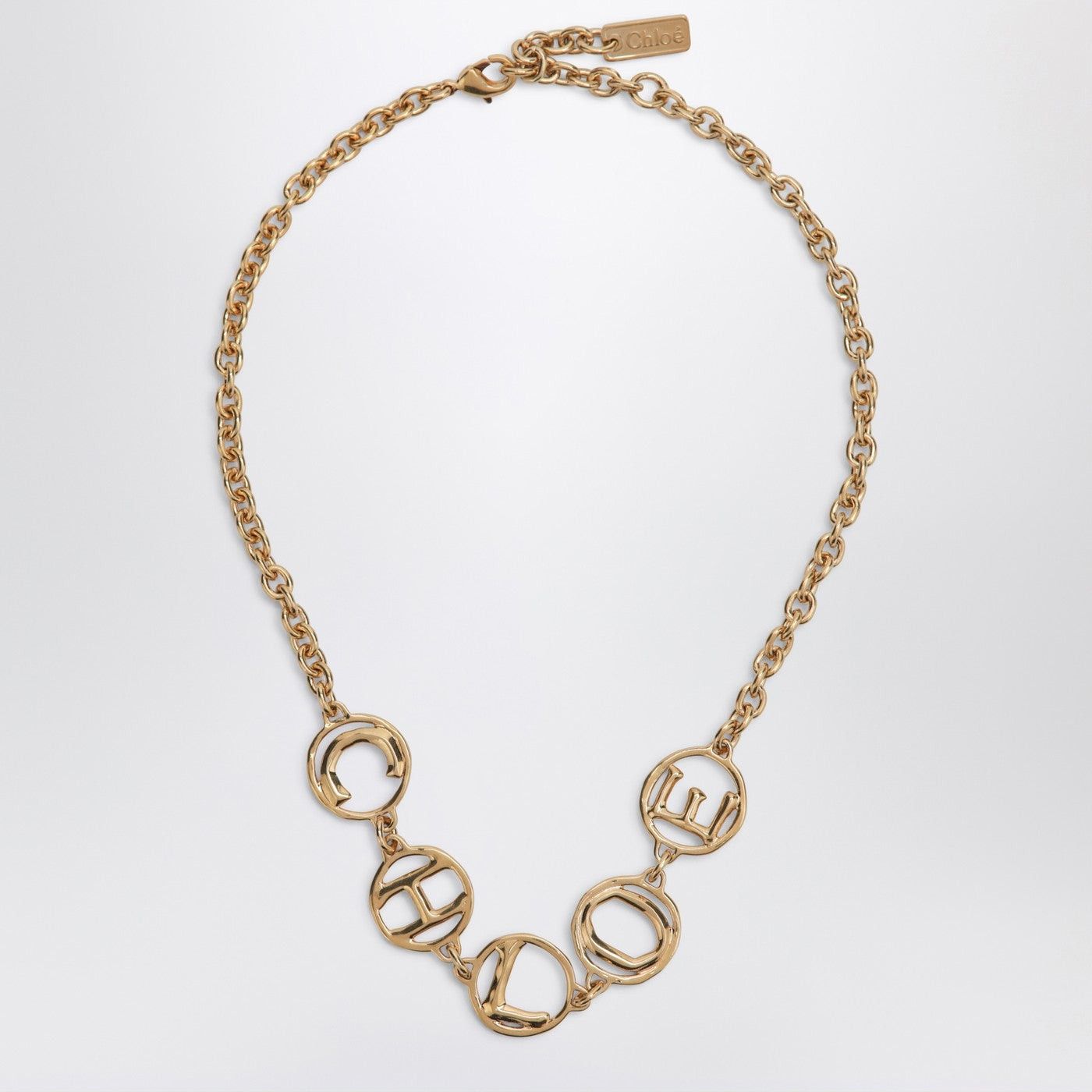 Chloe Chloe Chloe Script Vintage Gold Choker Size ONE SIZE - 1 Thumbnail