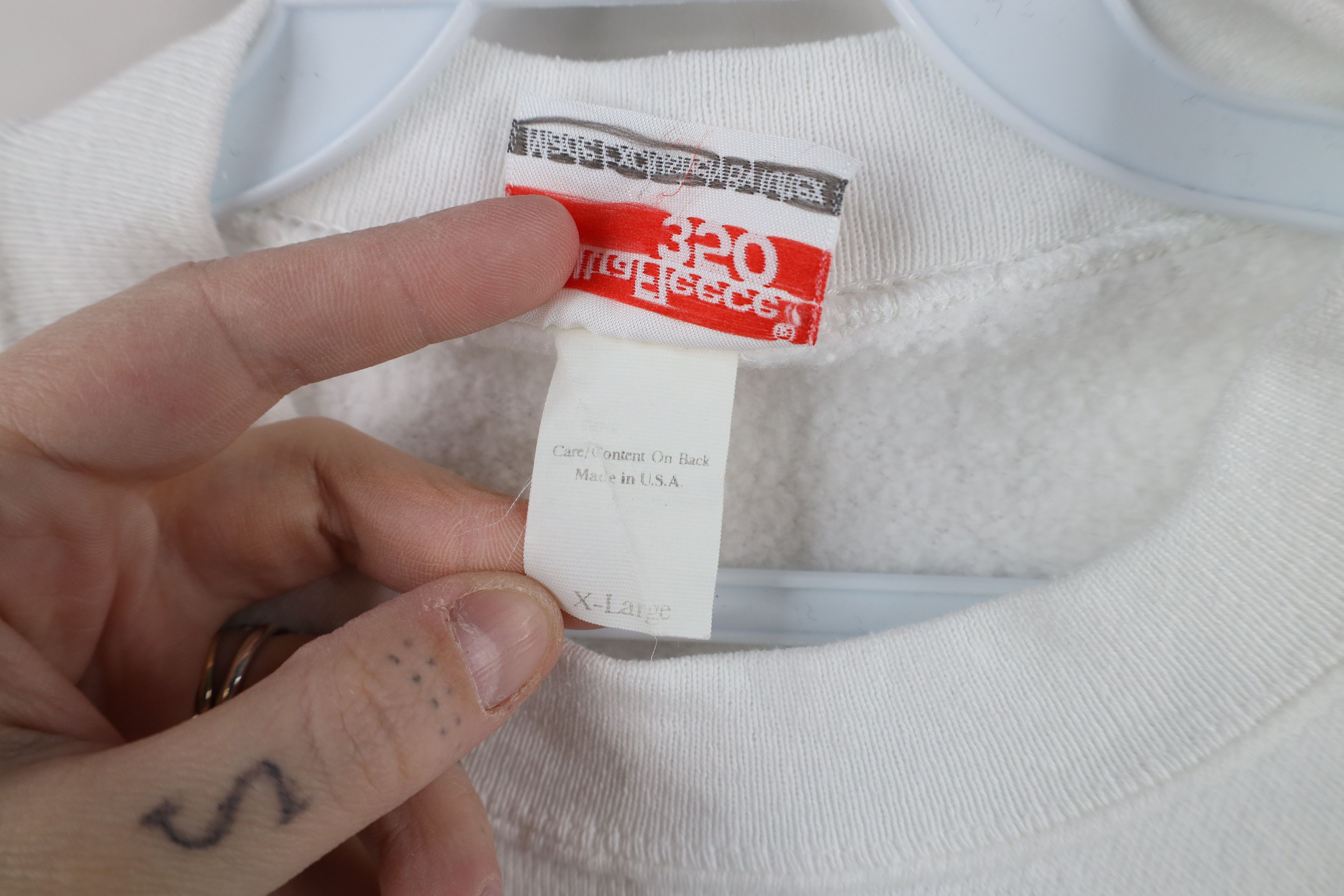 Vintage Vintage 80s 90s Streetwear Crewneck Sweatshirt White USA Size US XL / EU 56 / 4 - 8 Thumbnail