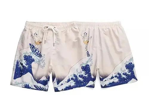 Jean 20SS Indigo Union Japan White Japanese Waves Shorts Size US 32 / EU 48 - 3 Thumbnail