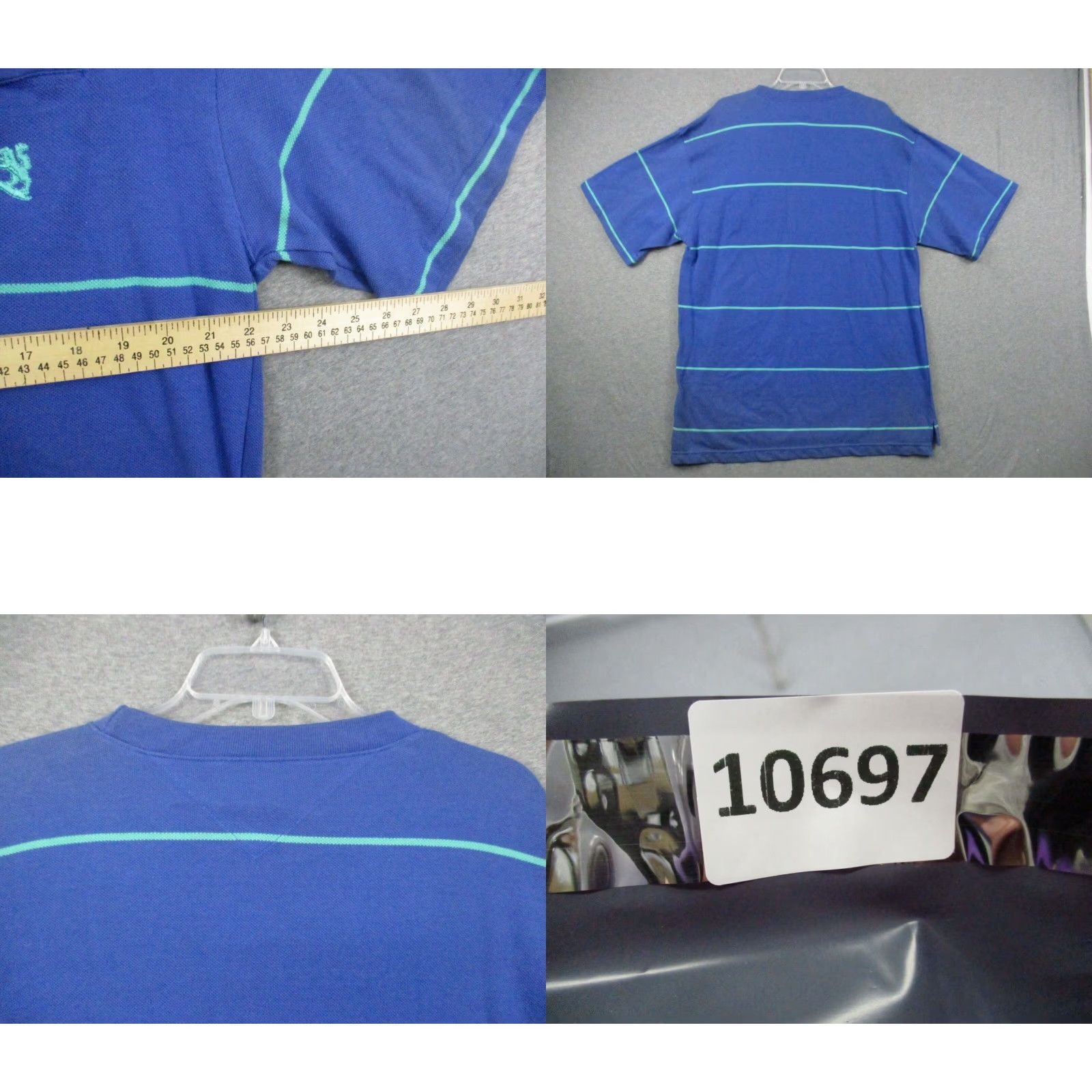 Vintage VINTAGE The Fox Collection Rugby Shirt Men’s L Striped 90s Retro Blue Shirt Mens Vintage Size US L / EU 52-54 / 3 - 8 Thumbnail