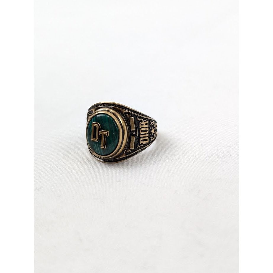 DENIM TEARS × Dior o1rshd1 Size: M / MCJ Fashion Jwl Ring in Gold/Green Size ONE SIZE - 4 Thumbnail