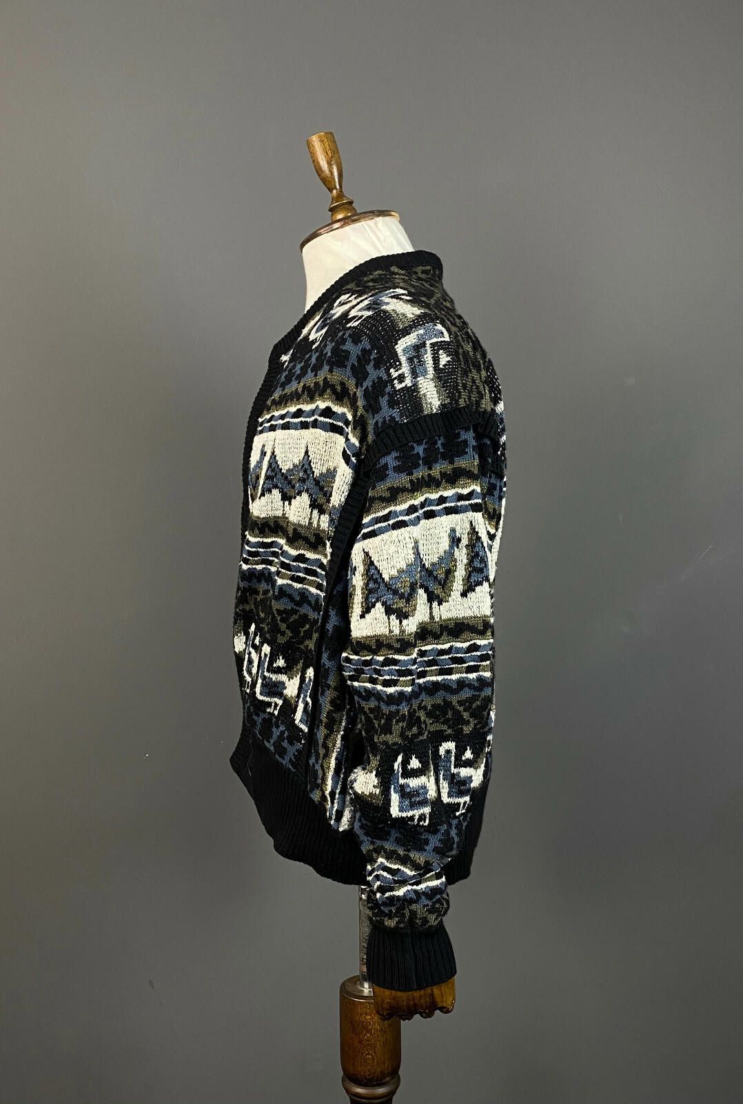 Carlo Colucci Carlo Colucci Animal Geometric Wool Cardigan Sweater Size 50 Size US L / EU 52-54 / 3 - 5 Thumbnail