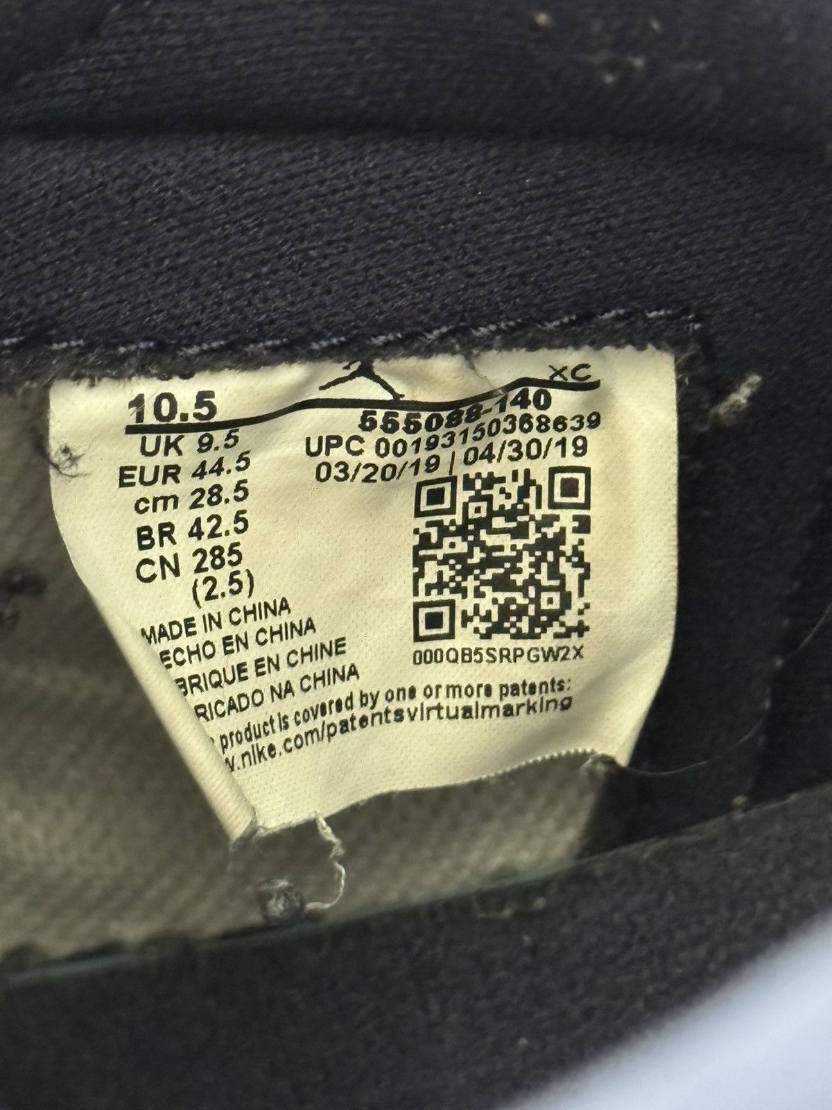 Nike Nike Retro High Jordan 1 Obsidian Size US 10.5 / EU 43-44 - 9 Thumbnail