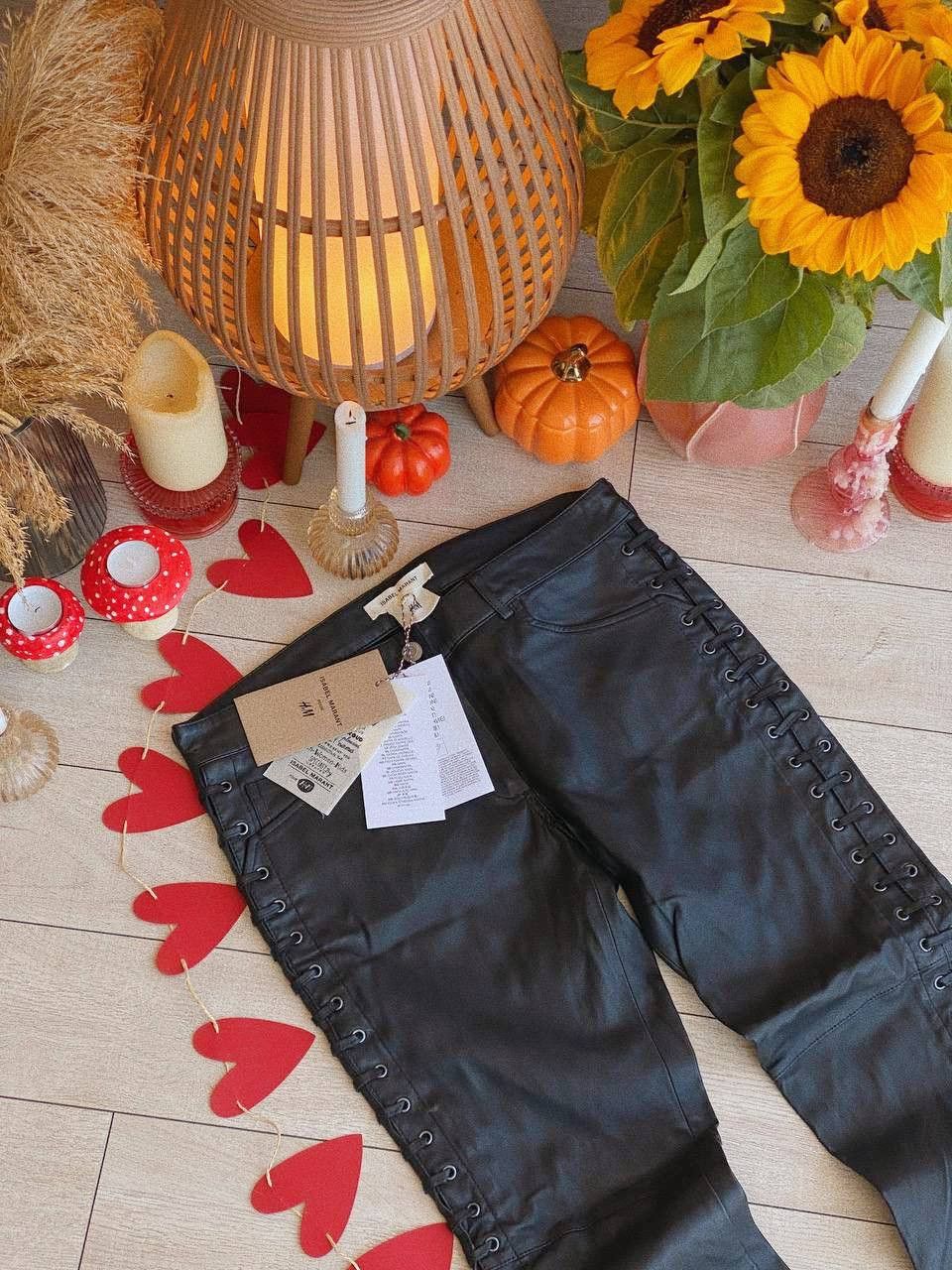 H&M × Isabel Marant Isabel Marant x H&M Black Leather Pants Size 32" / US 10 / IT 46 - 3 Thumbnail