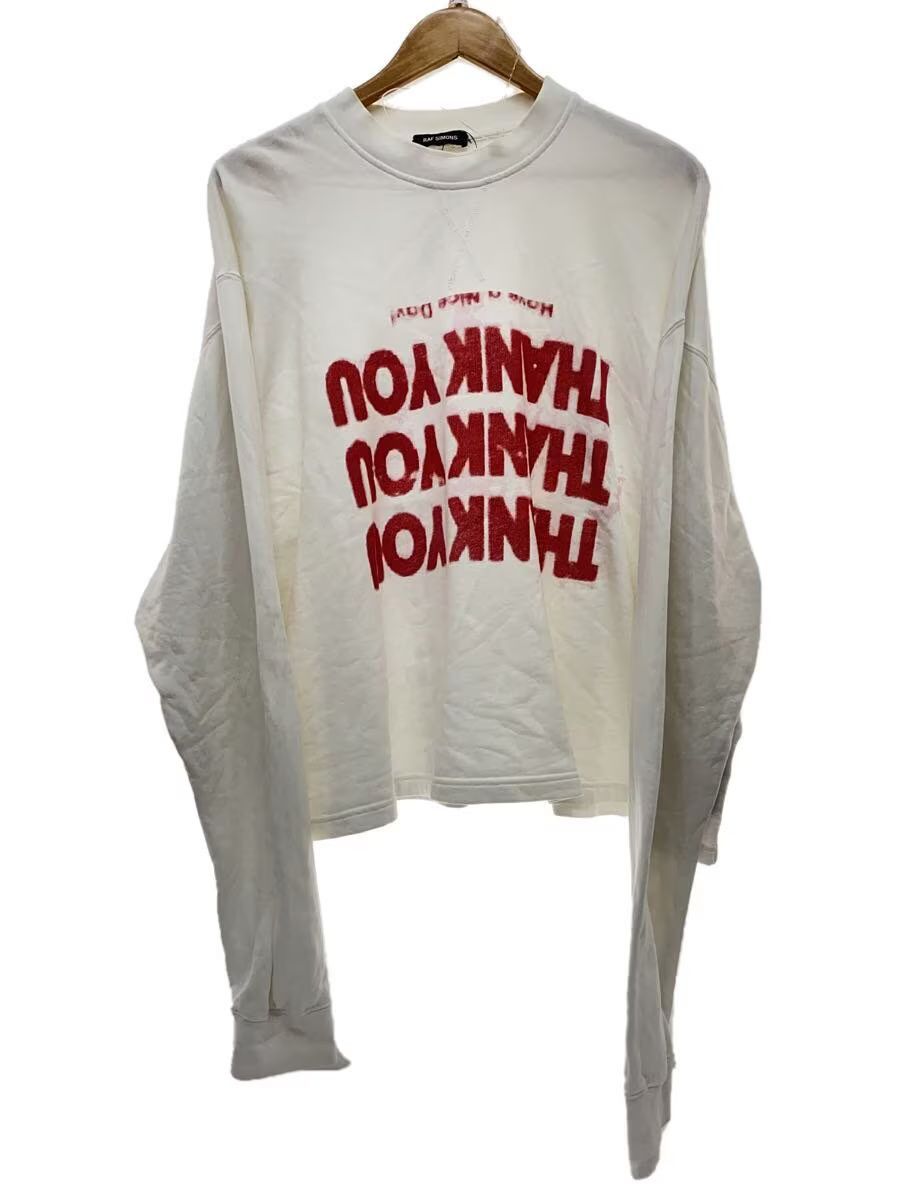 Raf Simons Raf Simons FW 17/18 'Thank you' white hoodie | Grailed
