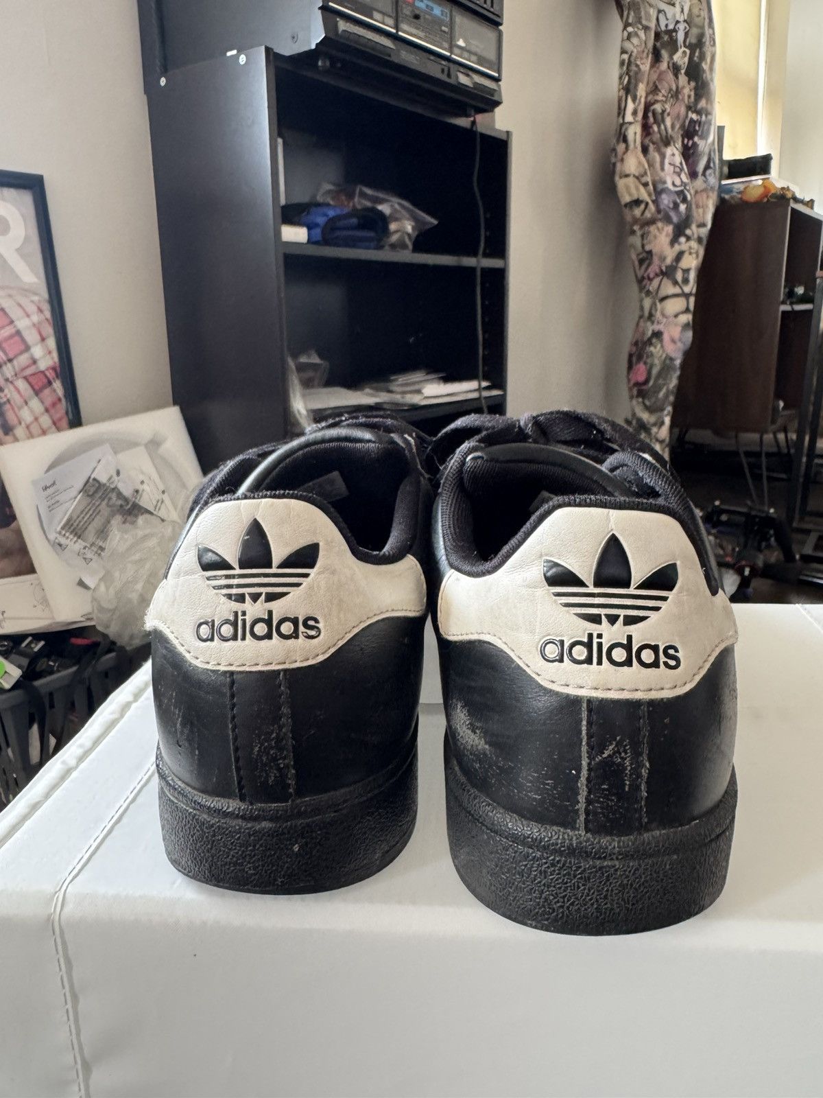 Adidas Black and white Adidas Superstar shell toes Size US 9.5 / EU 42-43 - 4 Thumbnail