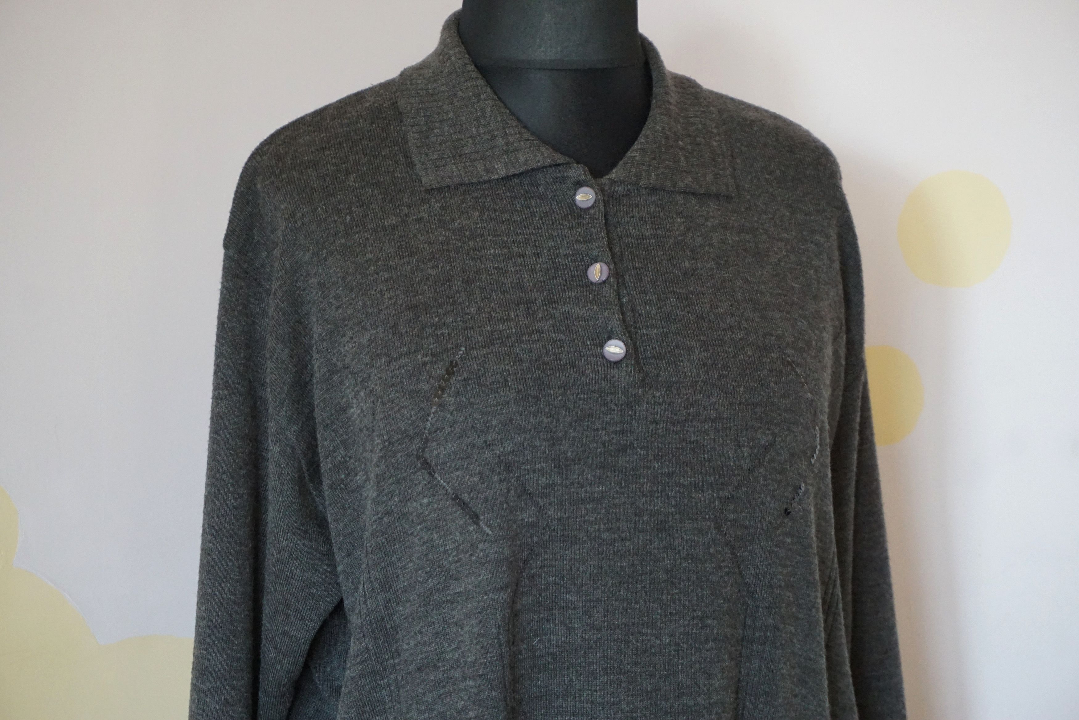 Vintage Vintage Italy 80's 90's XL 14/16 50% wool jumper M baggy Size XL / US 12-14 / IT 48-50 - 3 Thumbnail