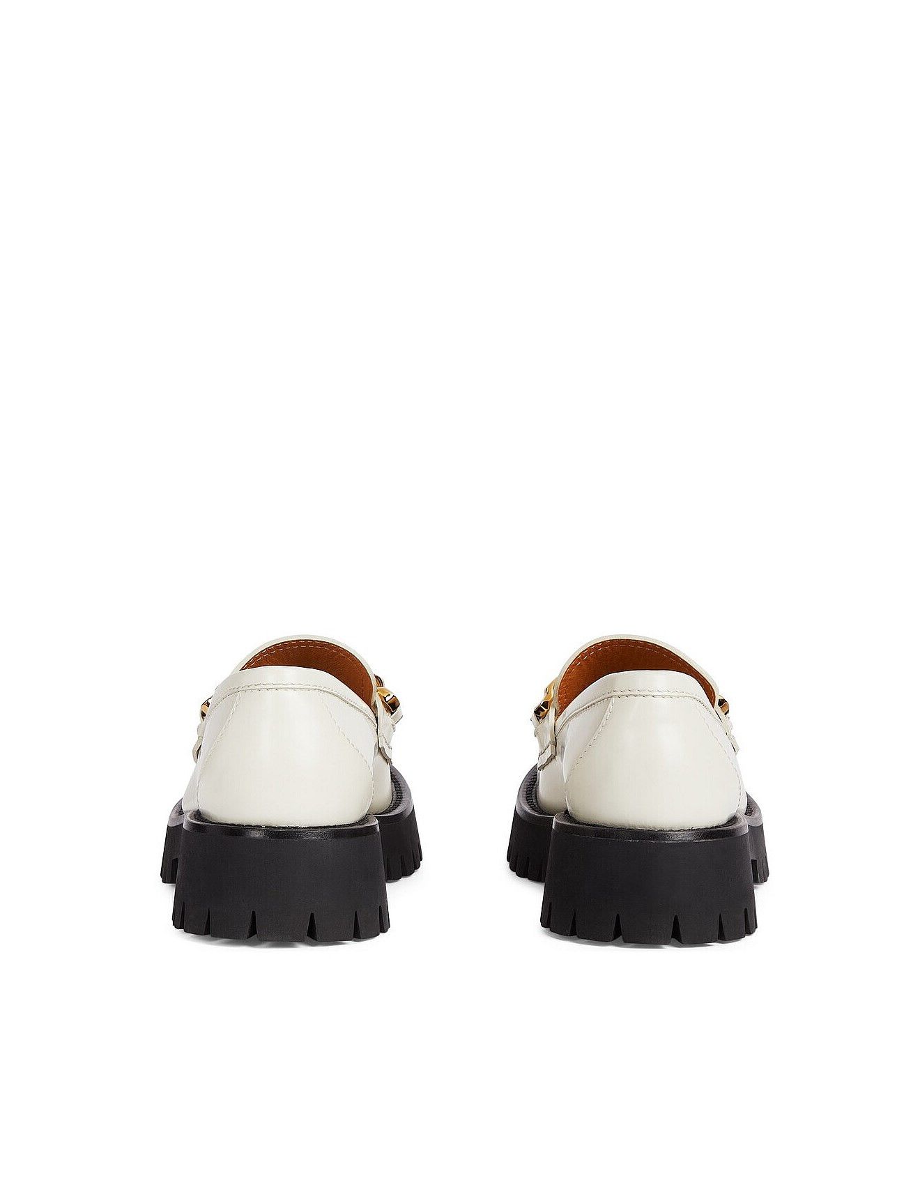 Gucci o1s1wg110125 Lug Sole Loafers in White Size US 5 / IT 35 - 4 Thumbnail