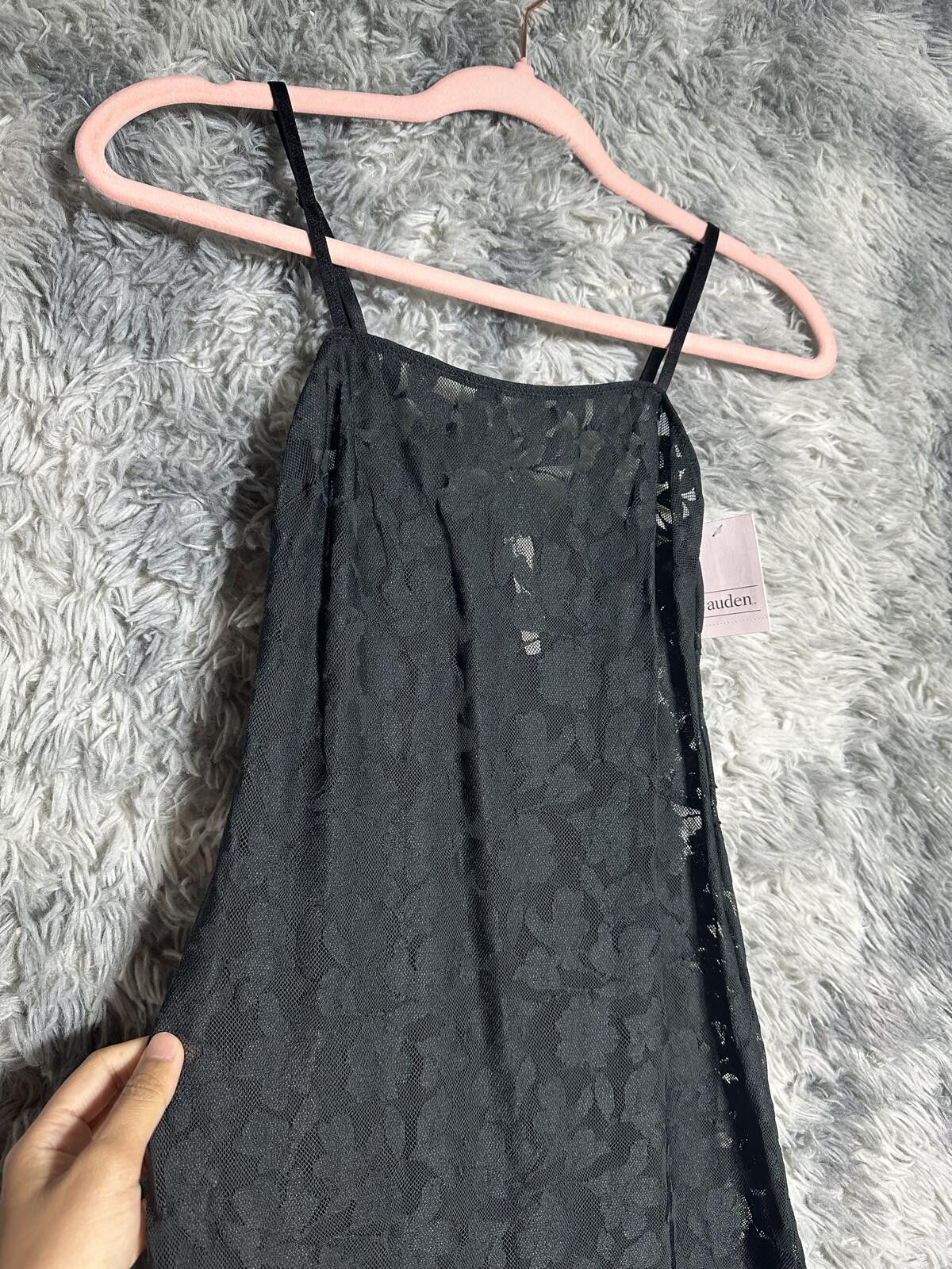 Alden Black Floral Lace Spaghetti Strap Maxi Dress Size XS / US 0-2 / IT 36-38 - 3 Thumbnail