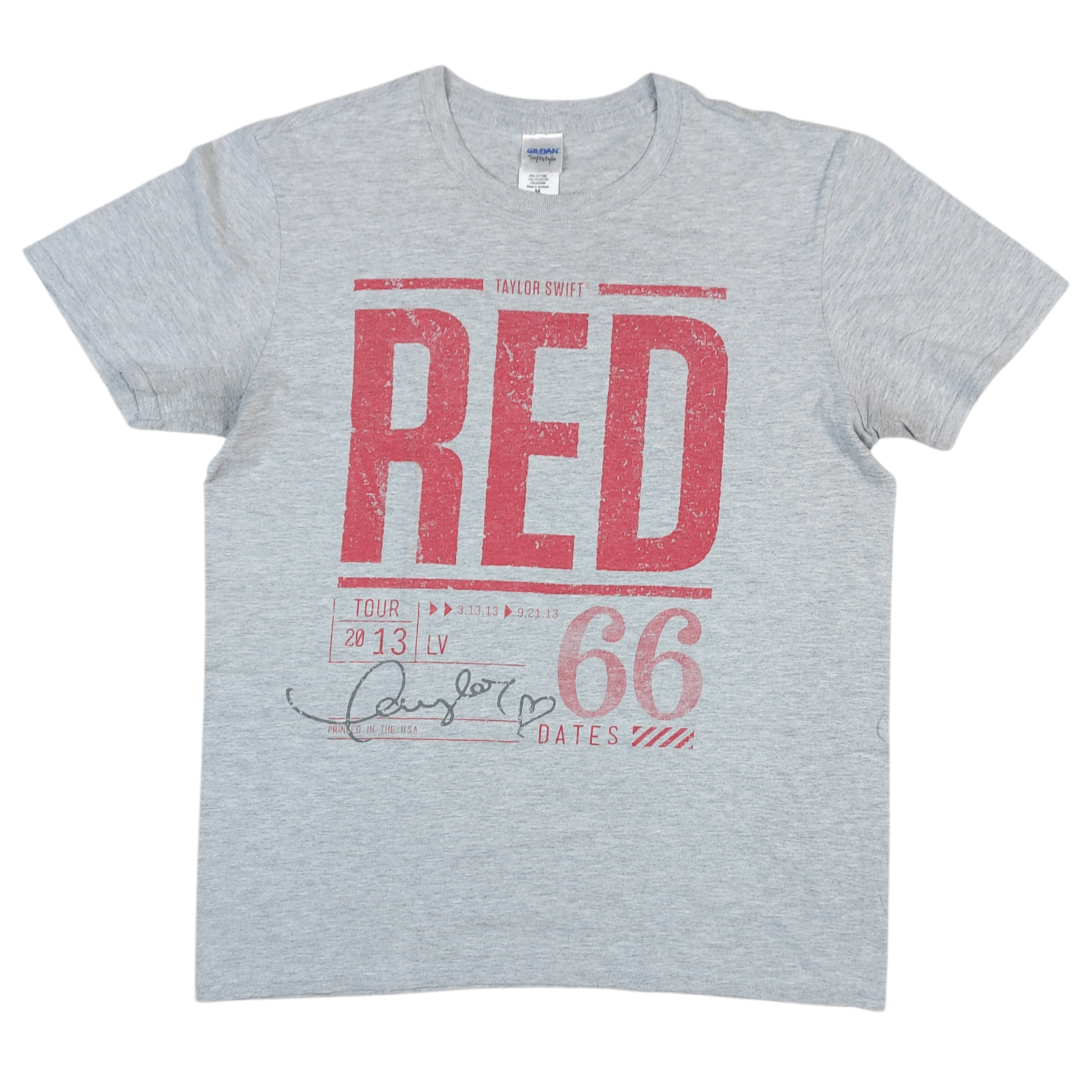 Band Tees Official 2013 Taylor Swift Red Tour 66 Dates Concert TEE Size US M / EU 48-50 / 2 - 1 Thumbnail