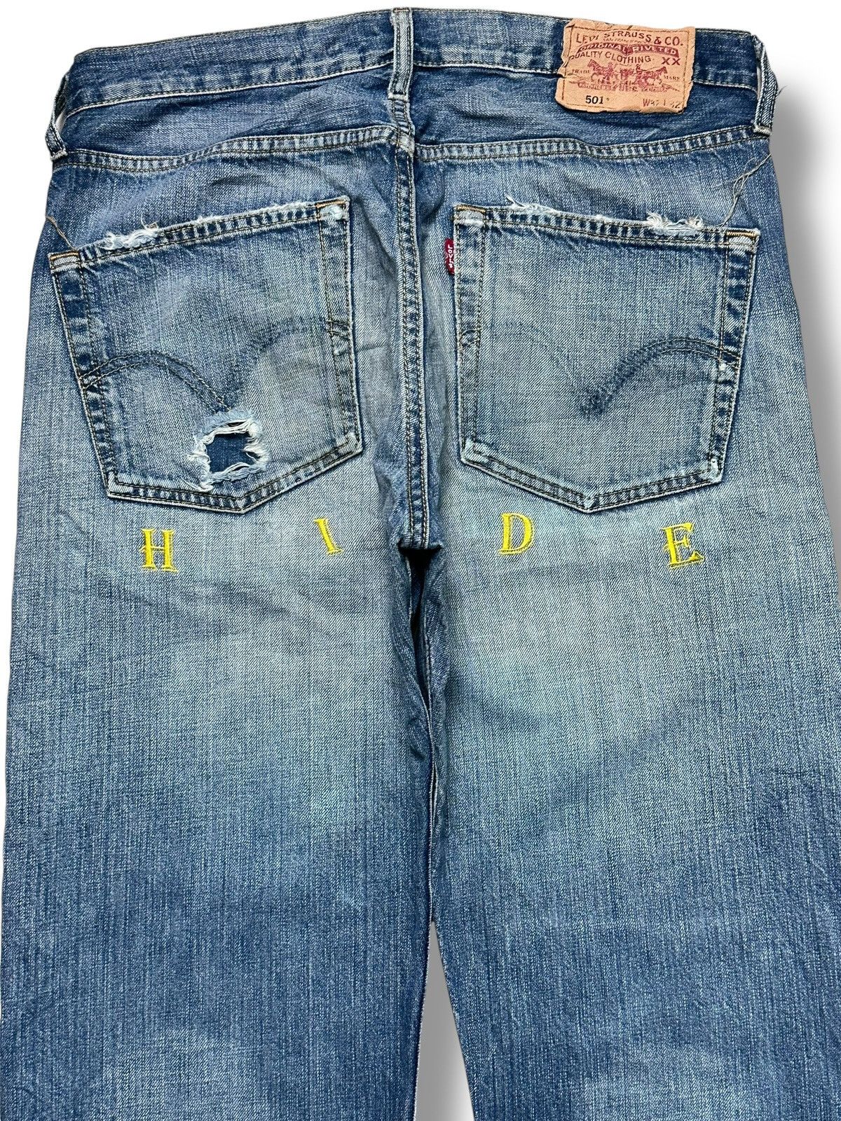 Levi's Levis 501 Vintage Distressed Straight Jean Faded Wash Size US 32 / EU 48 - 4 Thumbnail