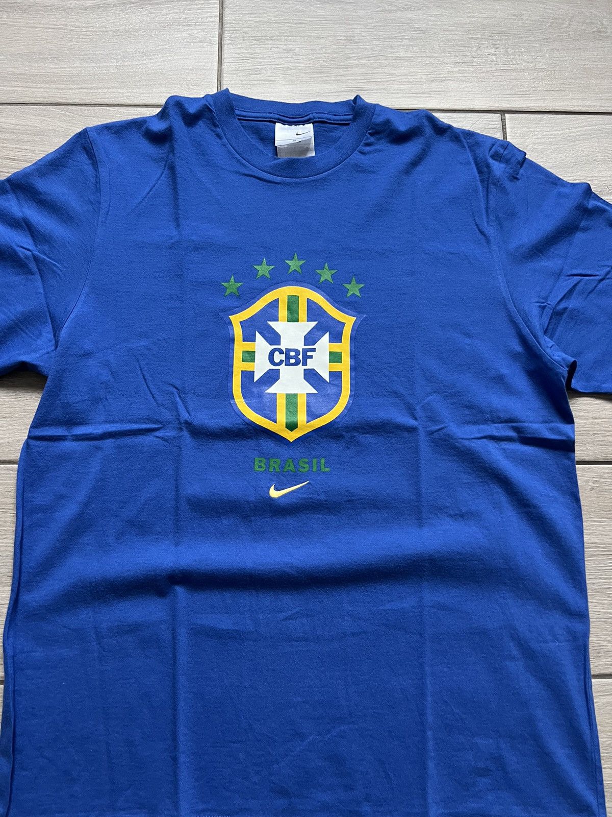 Nike × Vintage Nike Brazil Vintage Soccer Jersey Football T-Shirt Size US M / EU 48-50 / 2 - 6 Thumbnail