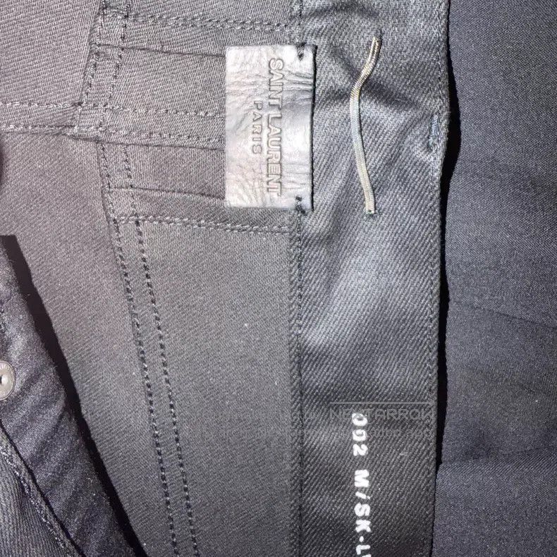 Saint Laurent Paris Saint Laurent Paris Black Waxed Basic Denim Jeans i Size US 32 / EU 48 - 2 Thumbnail