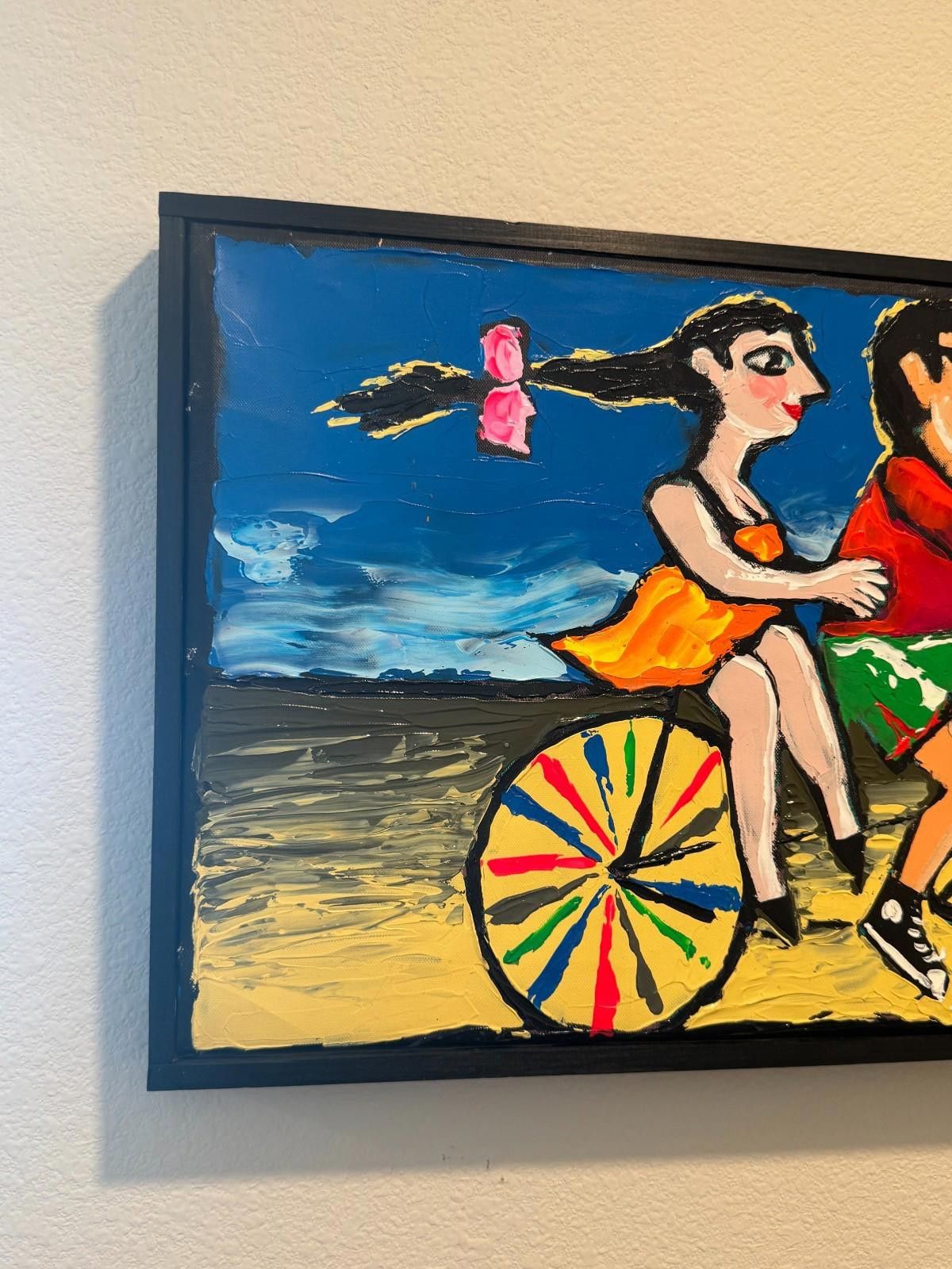 Other Original Vova Vladimir Mingar Acrylic Painting Bicycle Coupl Size ONE SIZE - 5 Thumbnail
