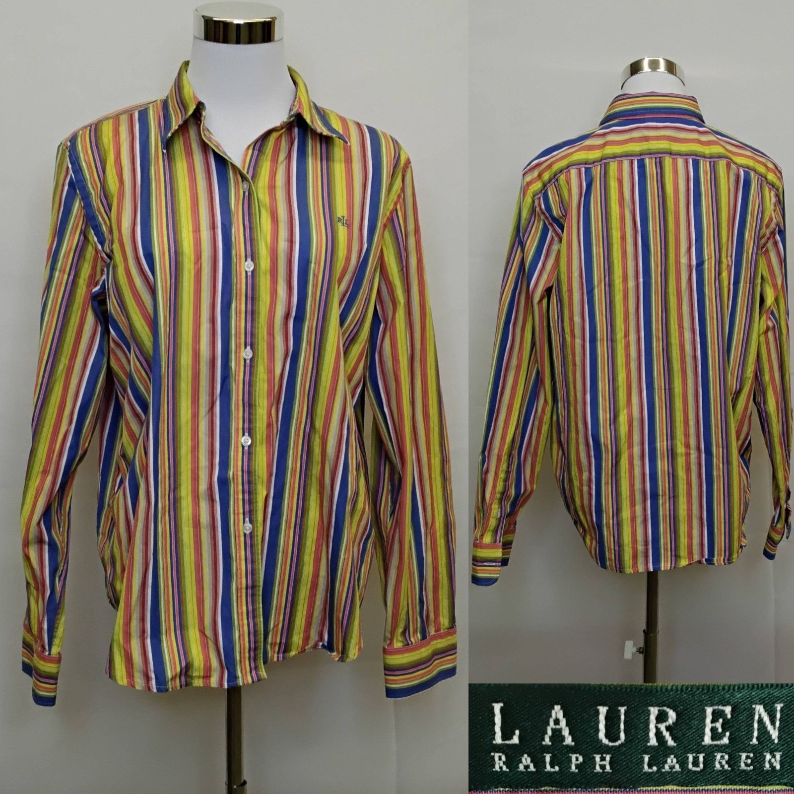 Lauren Ralph Lauren Lauren Ralph Lauren Button Up Shirt Women's L Multicolor Size L / US 10 / IT 46 - 1 Thumbnail
