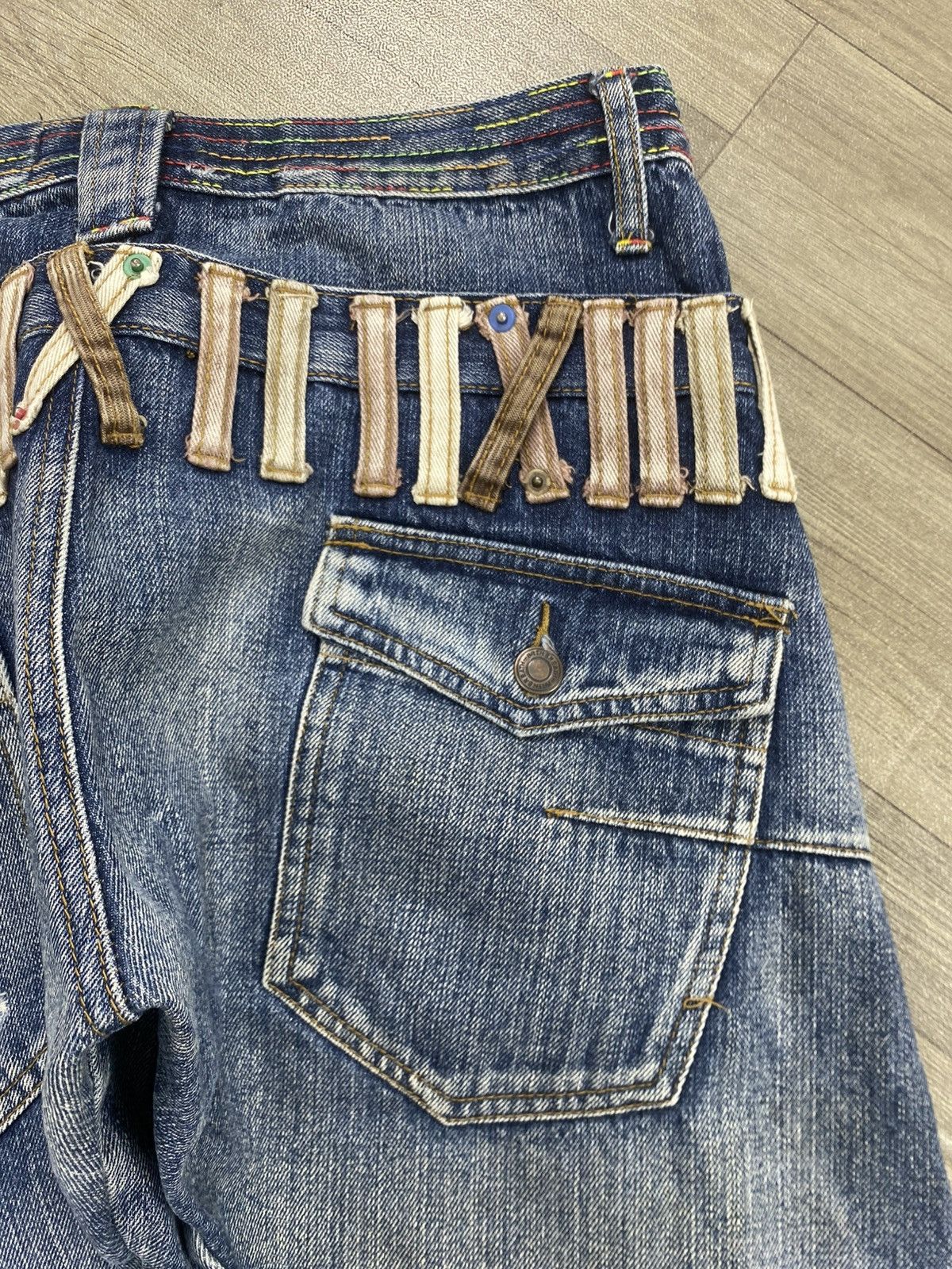 If Six Was Nine 2000s Breathmint Double Waist Multi Zipper Faded Lgb Jeans Size US 30 / EU 46 - 13 Thumbnail