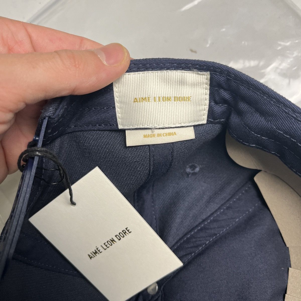 Aime Leon Dore Aime Leon Dore Collegiate Logo Hat Navy Blazer Blue ALD Size ONE SIZE - 3 Thumbnail