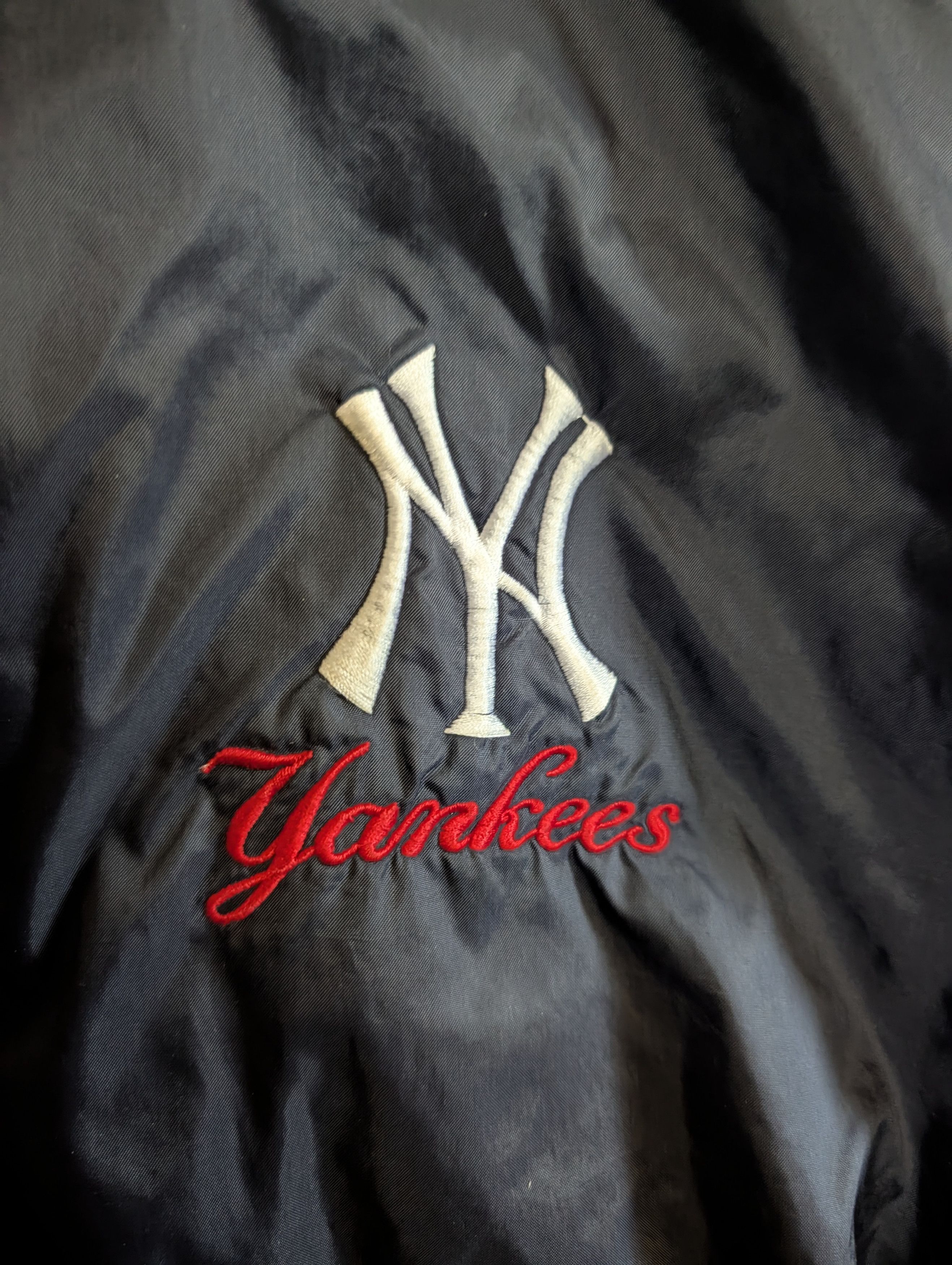 Adidas VTG New York Yankees fleece lined zip-up jacket XXL Size US XXL / EU 58 / 5 - 3 Thumbnail
