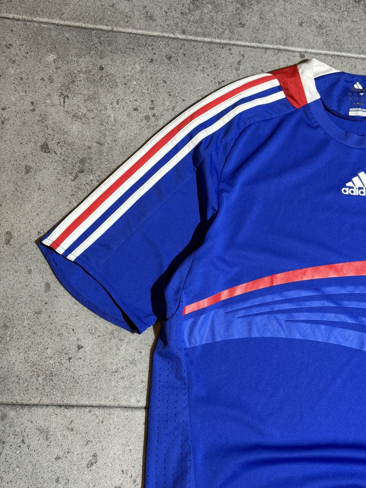 Adidas Vintage 2008 Adidas France home soccer away jersey 00s vibe Size US L / EU 52-54 / 3 - 4 Thumbnail