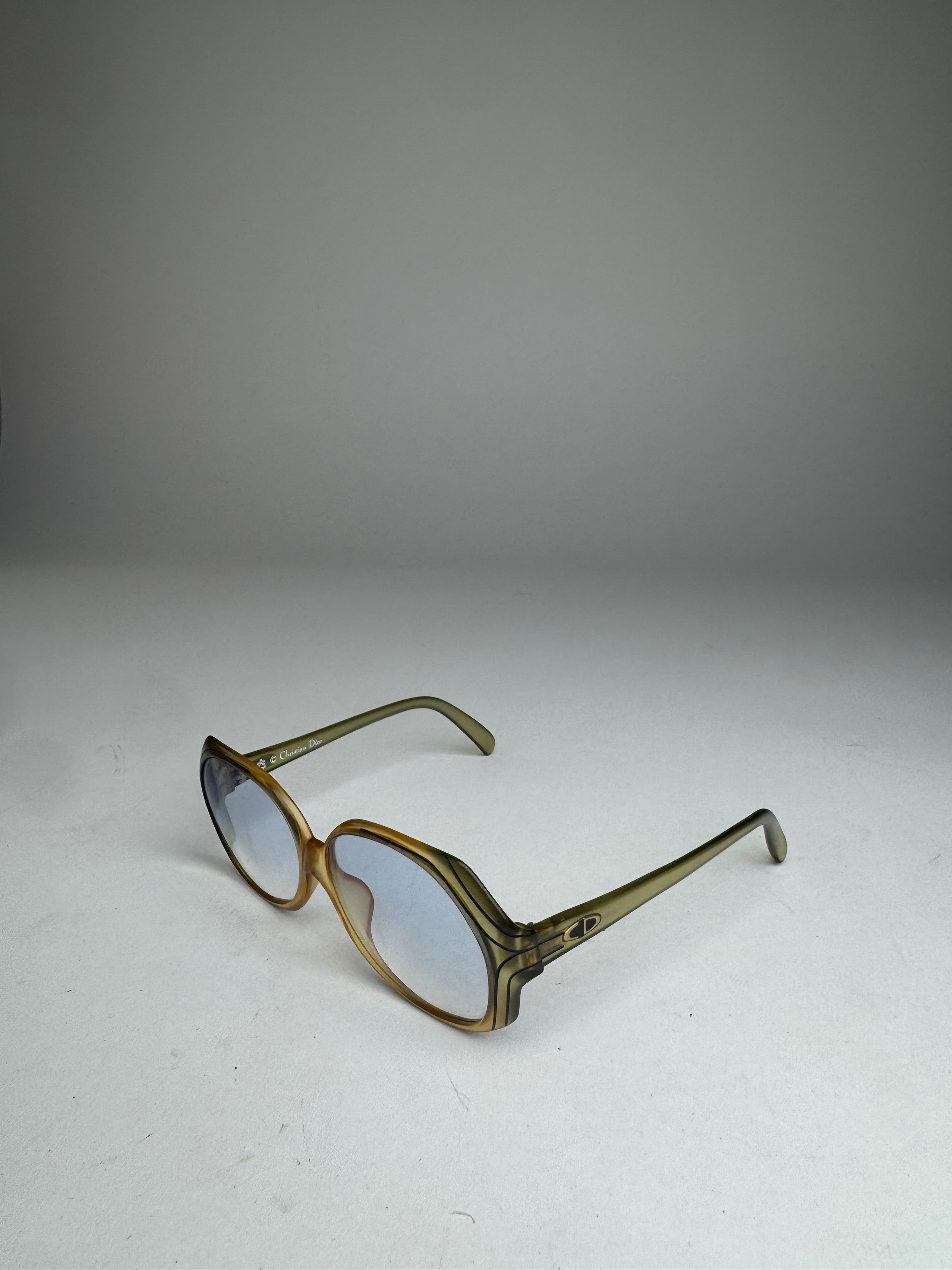 Dior Vintage Sunglasses Yellow Blue Size ONE SIZE - 1 Thumbnail