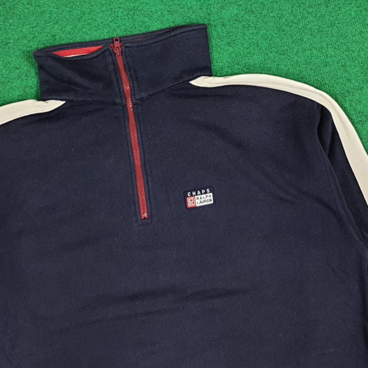 Chaps Ralph Lauren Vintage 90s Chaps Ralph Lauren Half Zipper Sweatshirt C282N5 Size US L / EU 52-54 / 3 - 2 Thumbnail