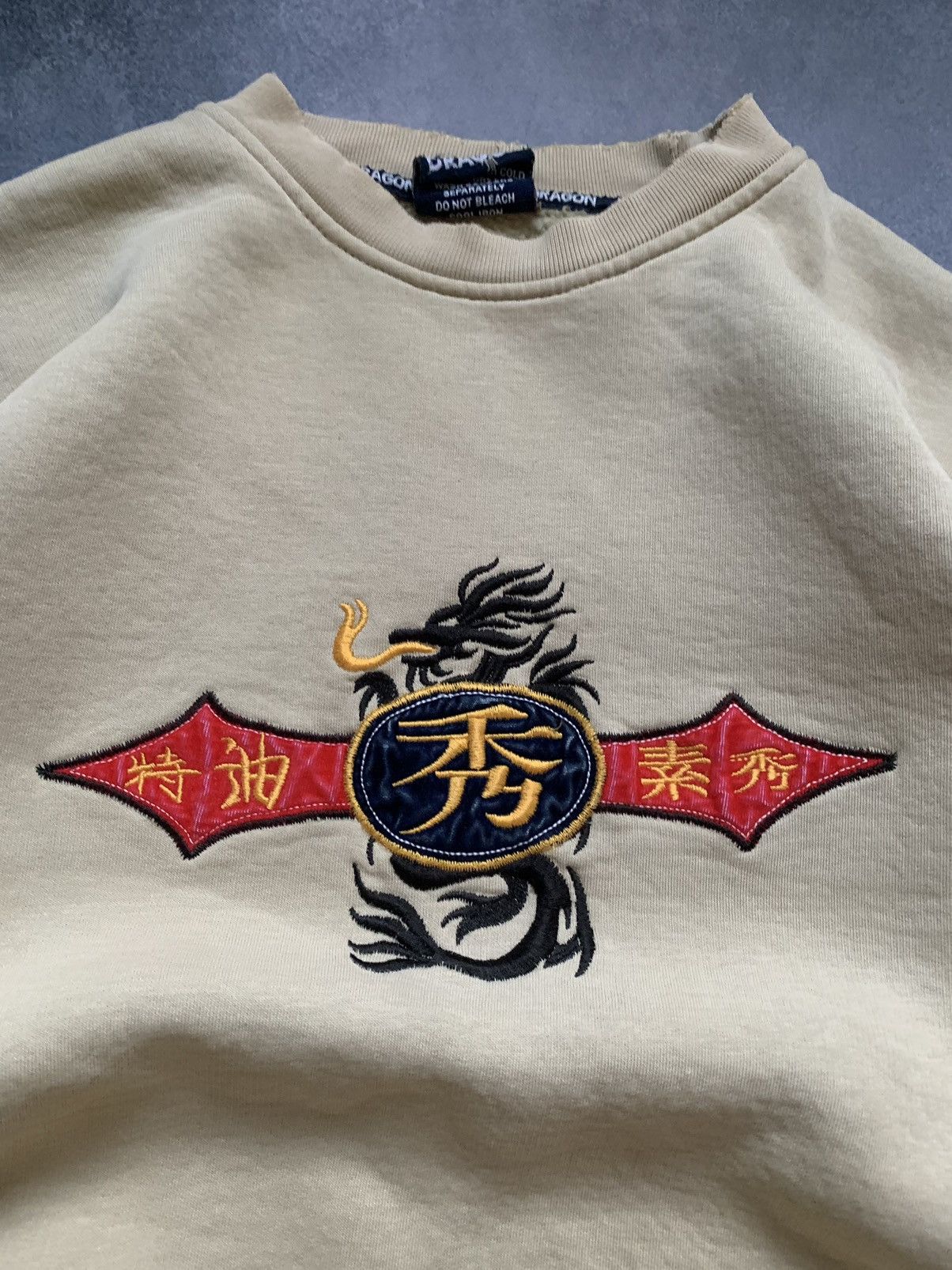 Japanese Brand × Vintage Vintage Dragon sweatshirt y2k stussy style Size US XL / EU 56 / 4 - 4 Thumbnail