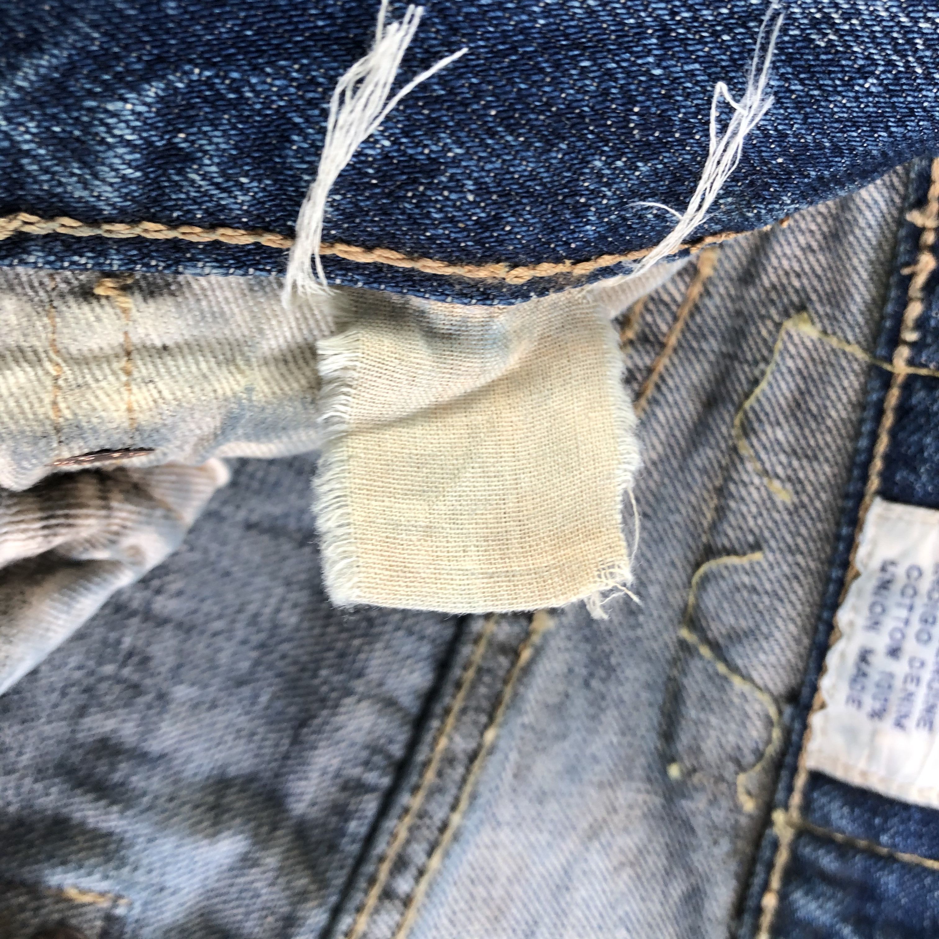 Japanese Brand Vintage Canton Selvedge Jeans Distress Dirty Blue KJ2402 Size US 29 - 10 Thumbnail