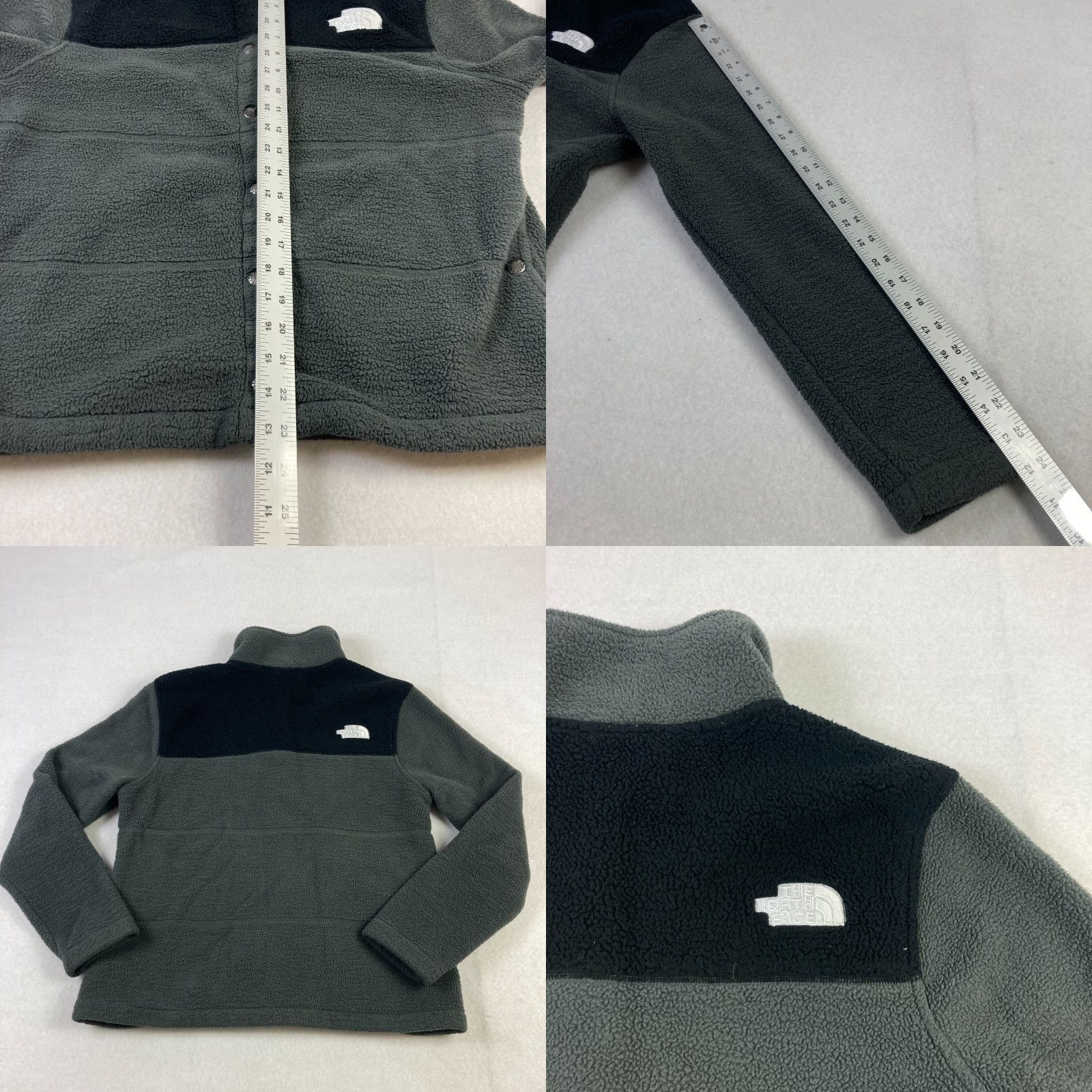 The North Face The North Face Fleece Jacket Women's Medium Gray Color Block Full Zip Snap Size M / US 6-8 / IT 42-44 - 8 Thumbnail