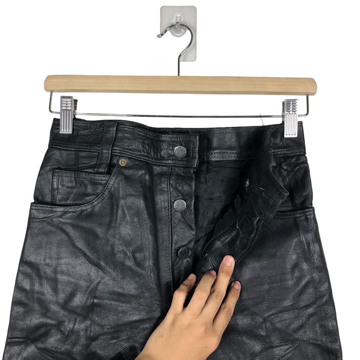 Genuine Leather 🔥Zafco by Hysteric Glamour Genuine Leather Pants Racing Size US 28 / EU 44 - 9 Thumbnail
