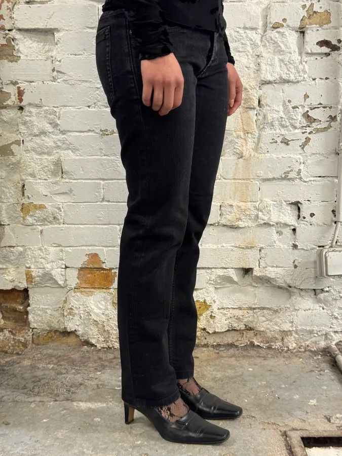 Prada 2000s Prada Black Slim Denim Jeans Size 26" / US 2 / IT 38 - 3 Thumbnail