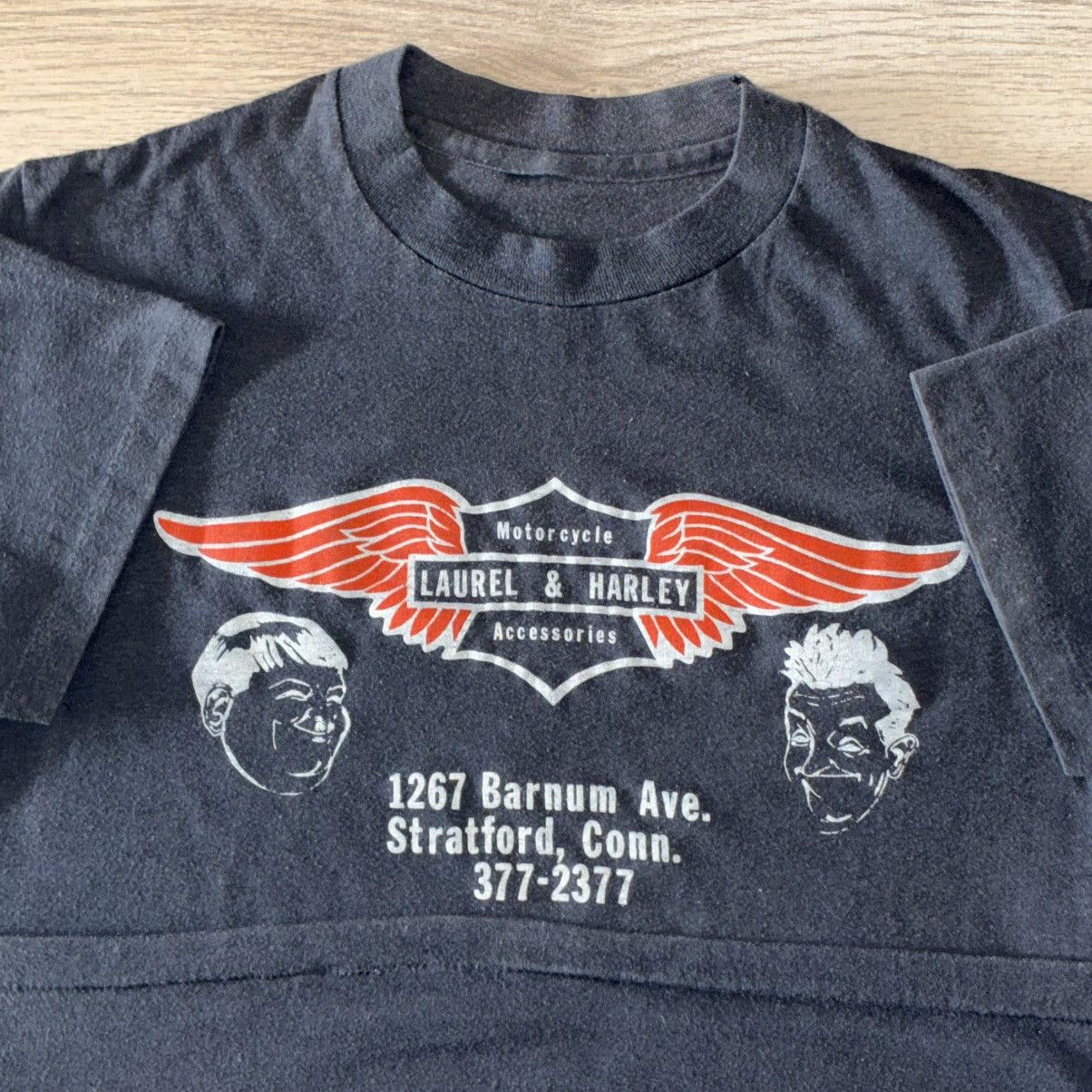 Harley Davidson 80s Laurel & Harley motorcycle accessories tee shirt Size US M / EU 48-50 / 2 - 2 Thumbnail
