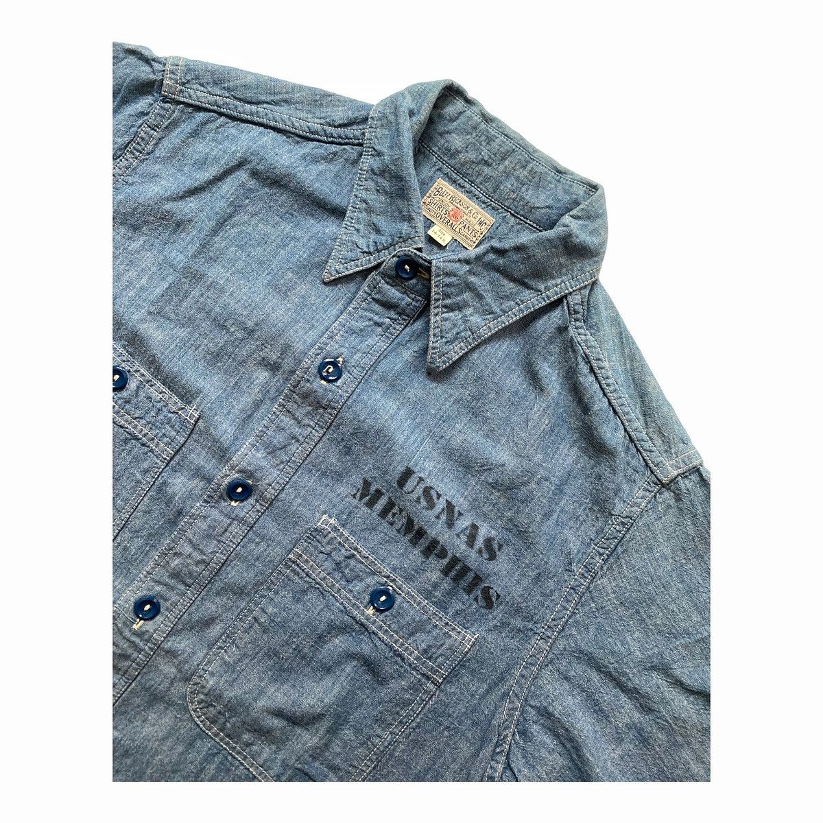 Buzz Rickson's × Japanese Brand Buzz Rickson's USN Chambray Work Shirt Short Sleeve Us Navy Size US S / EU 44-46 / 1 - 3 Thumbnail