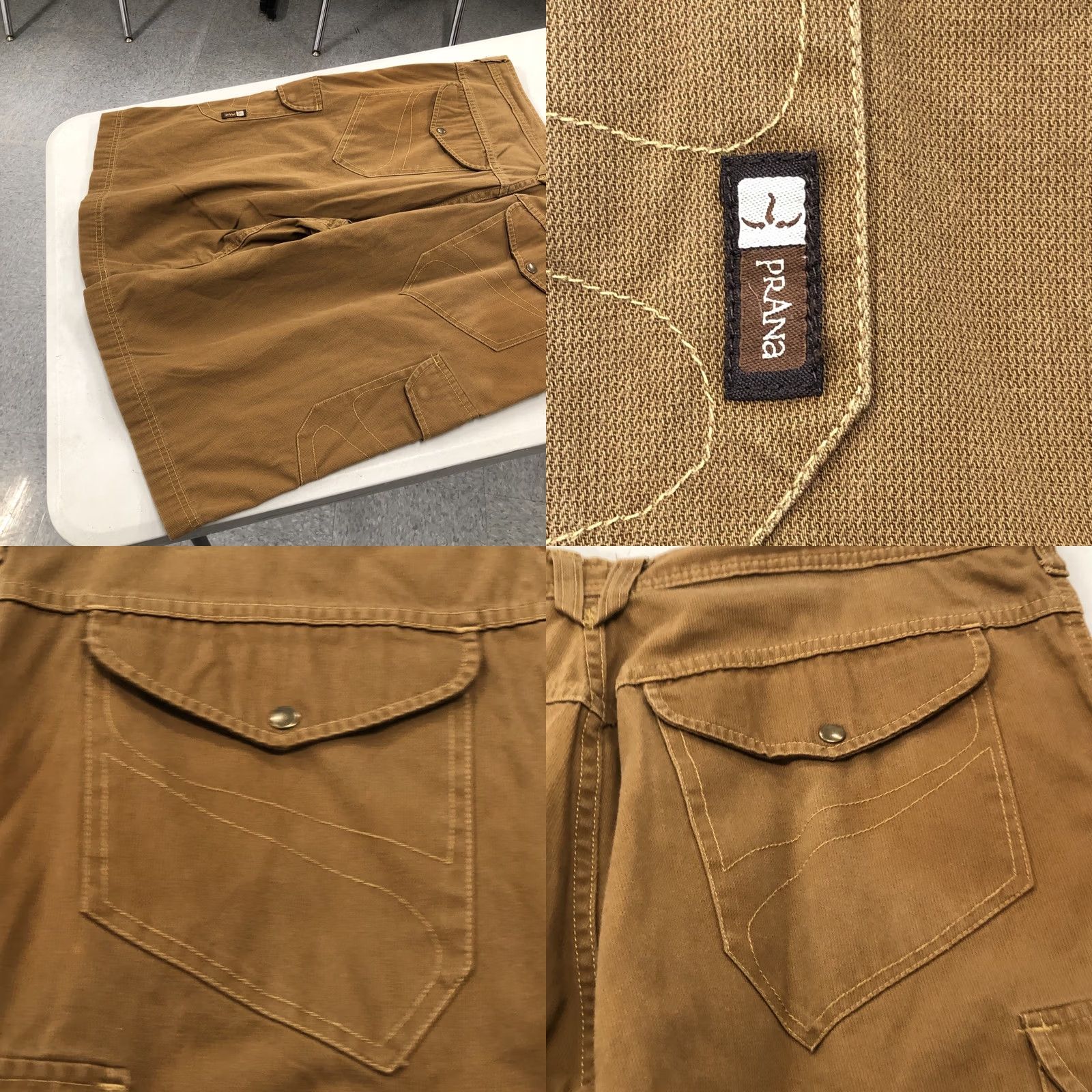Prana prAna Shorts Mens XL Brown Cargo Utility Hiking Outdoor Canvas Pockets Casual Size US 36 / EU 52 - 8 Thumbnail