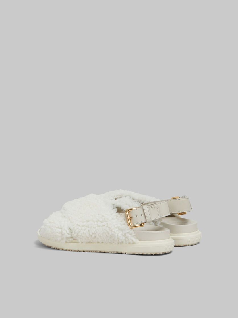 Marni o1w1db11225 Fussbett Shearling Sandals in White Size US 6 / IT 36 - 3 Thumbnail