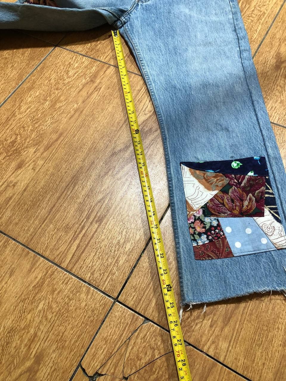 Levi's Vintage 60's Levis 501 Jeans Patchwork Flare Blue Jeans Size 30" / US 8 / IT 44 - 19 Thumbnail