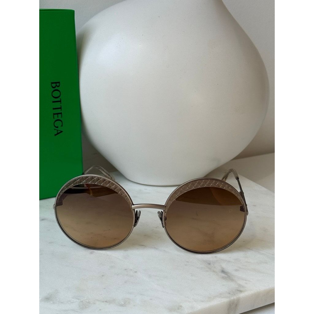 Bottega Veneta NEW Bottega Veneta BV0190S Bronze Round Mirror Sunglasses Size ONE SIZE - 6 Thumbnail